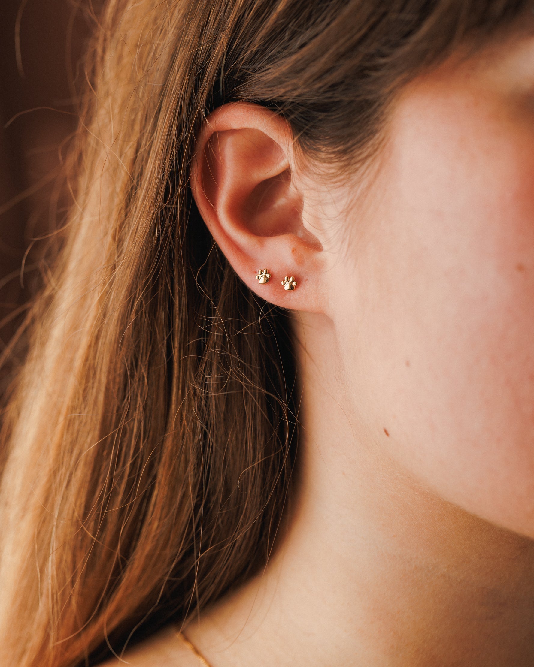 Paw Print Studs