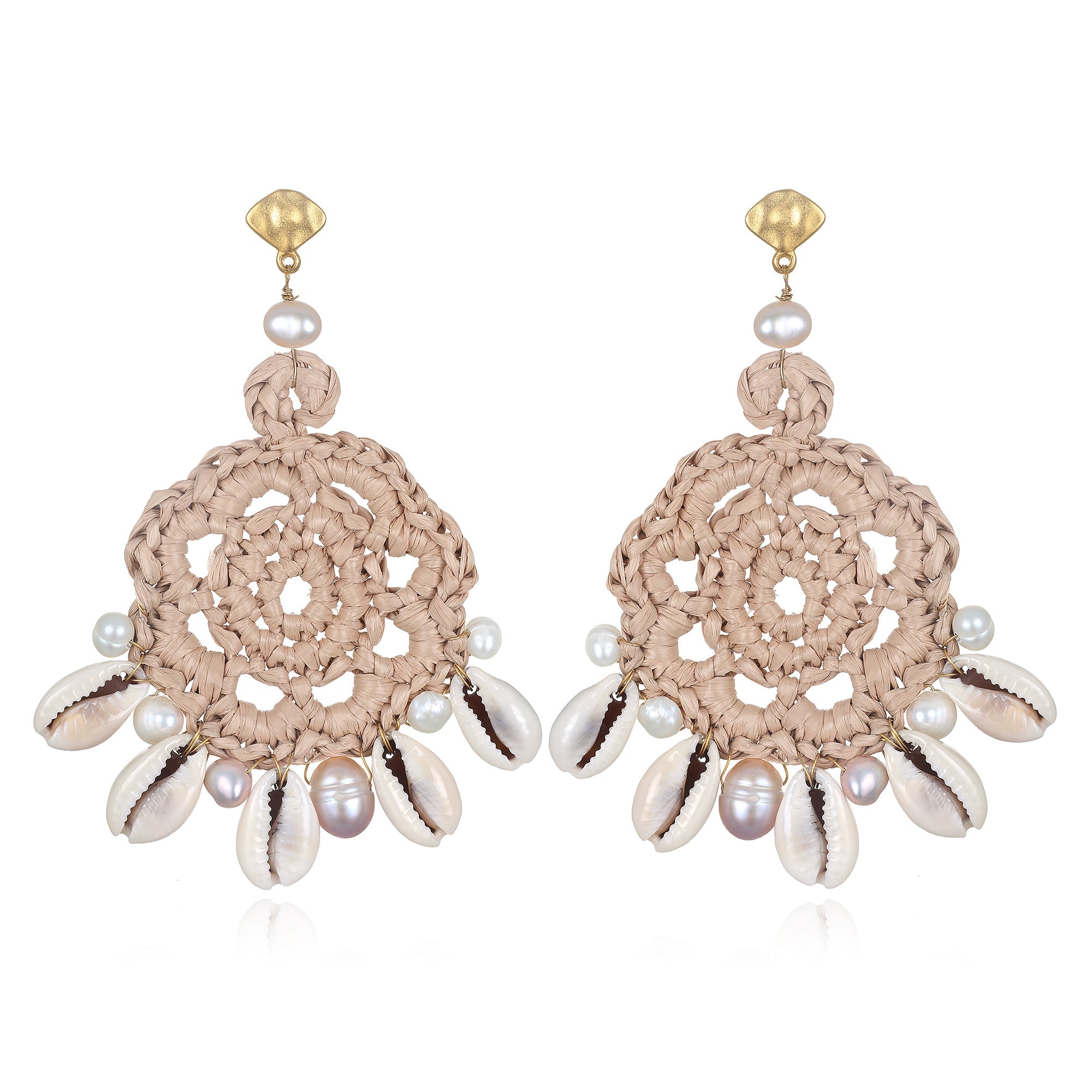 Daydreamer Crochet Shell Earrings