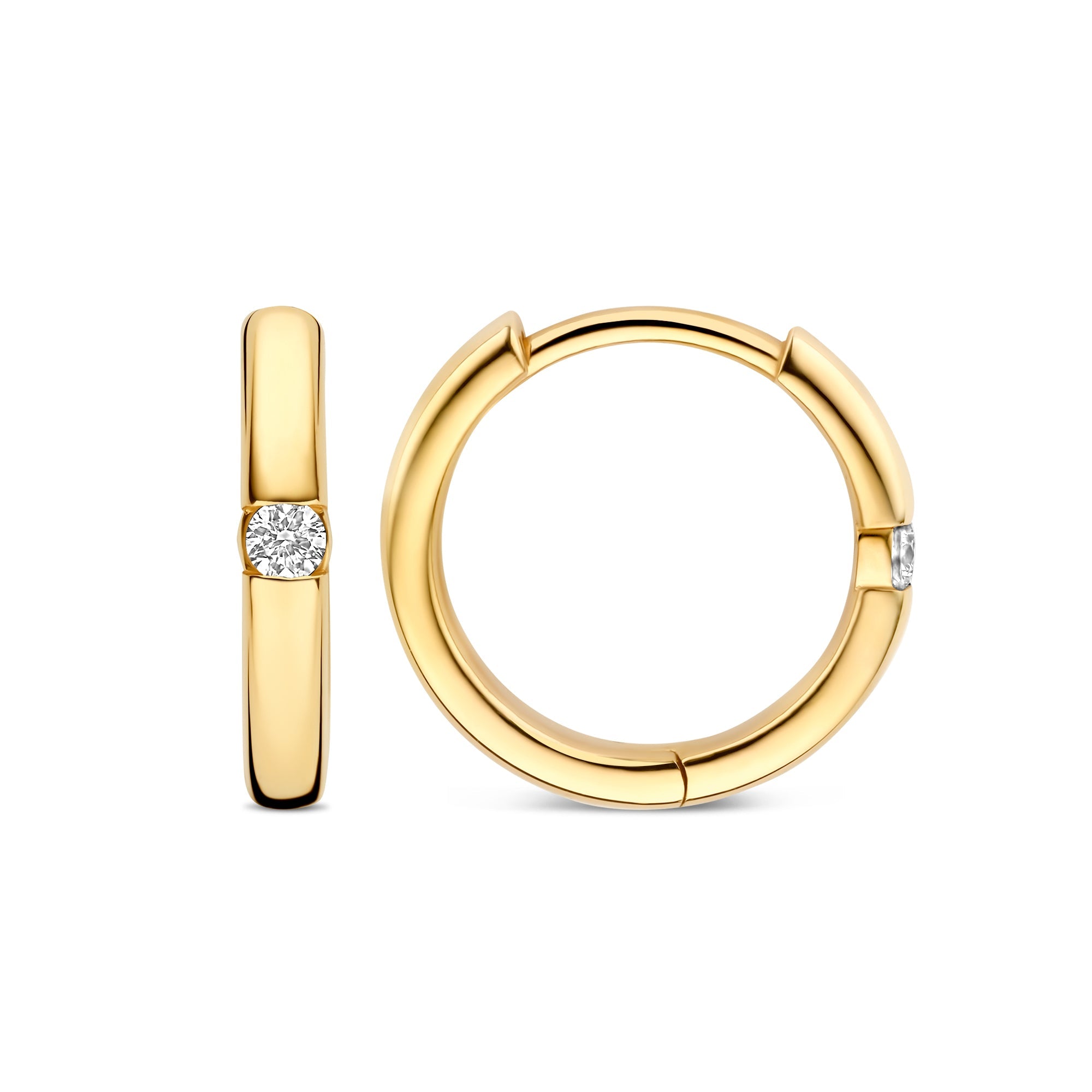 De la Paix Mia 14 karat gold Earrings with diamond 0.06 carat
