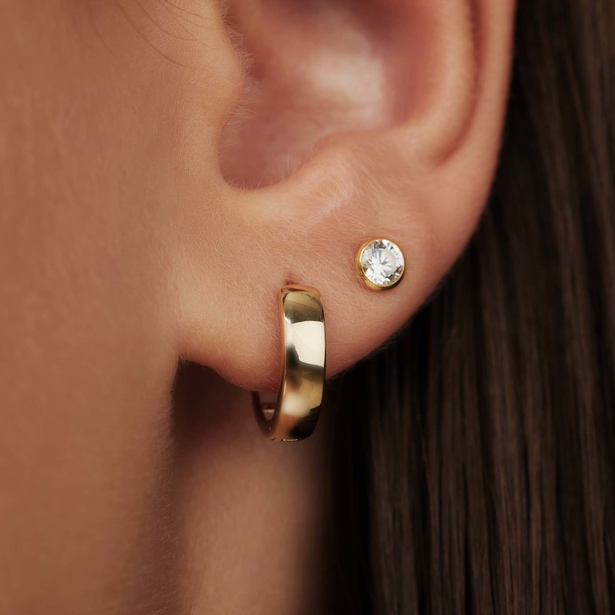 Rivoli Morgane 14 karat gold hoop earrings