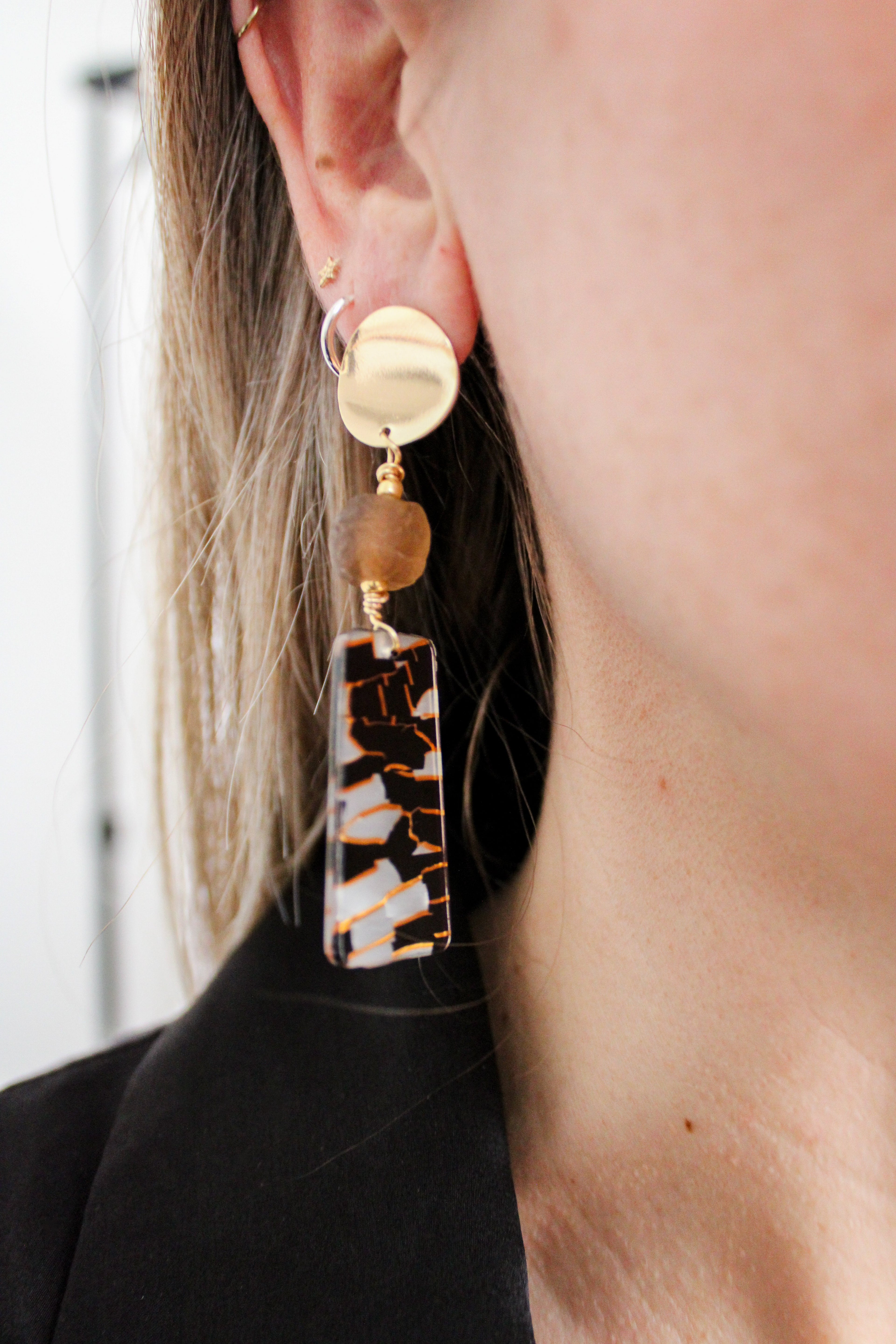 Mosaic Stone Earring