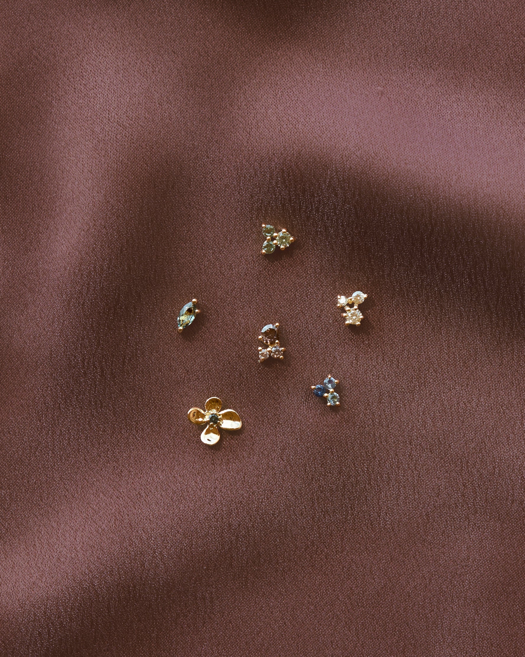 Forest Emerald Leaflet Studs