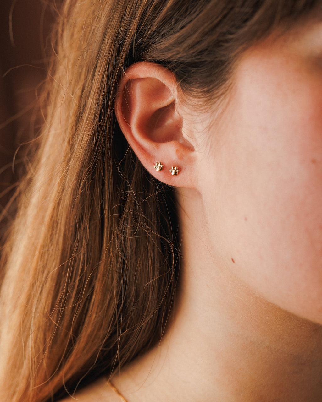 Paw Print Studs