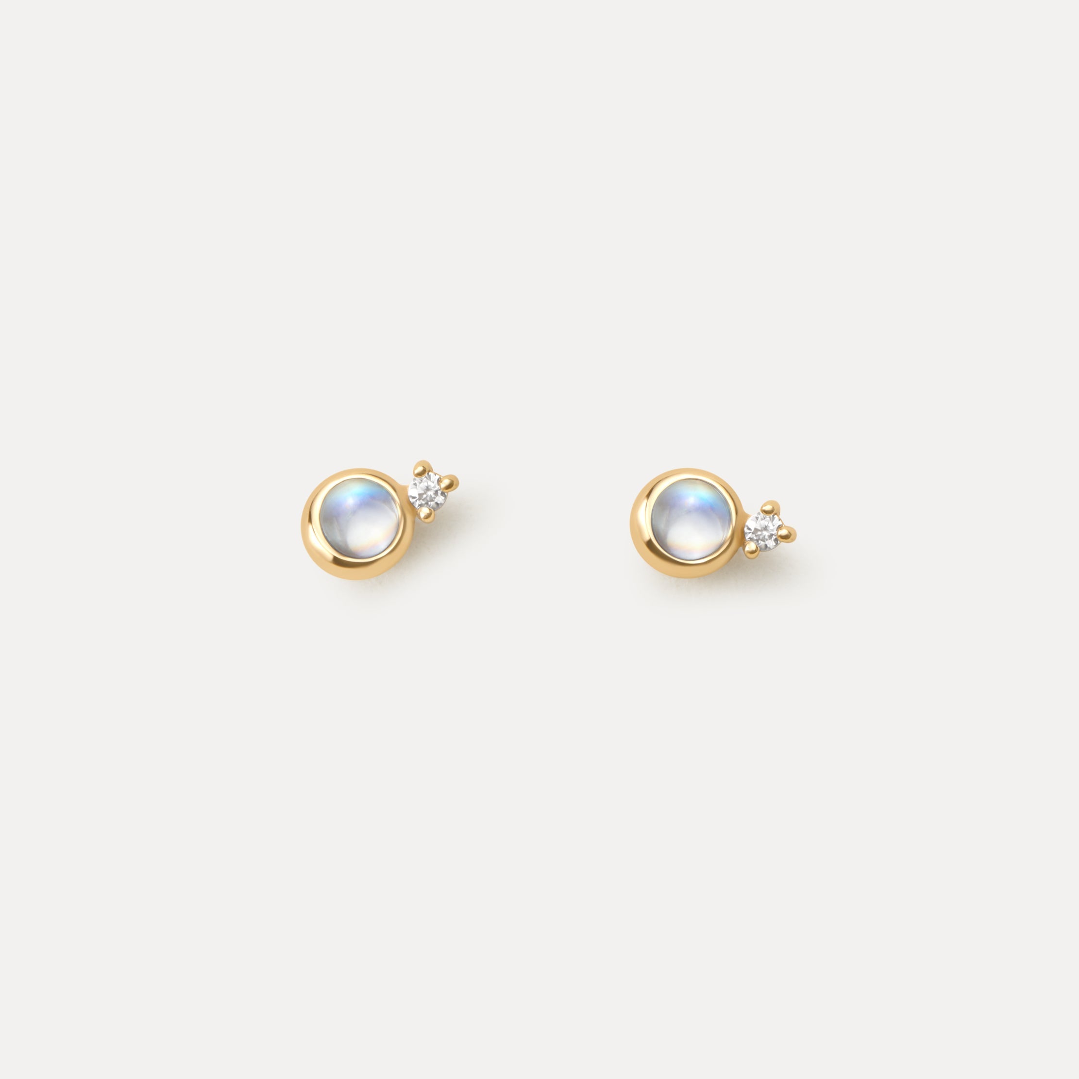 Solid Gold Moonstruck Studs