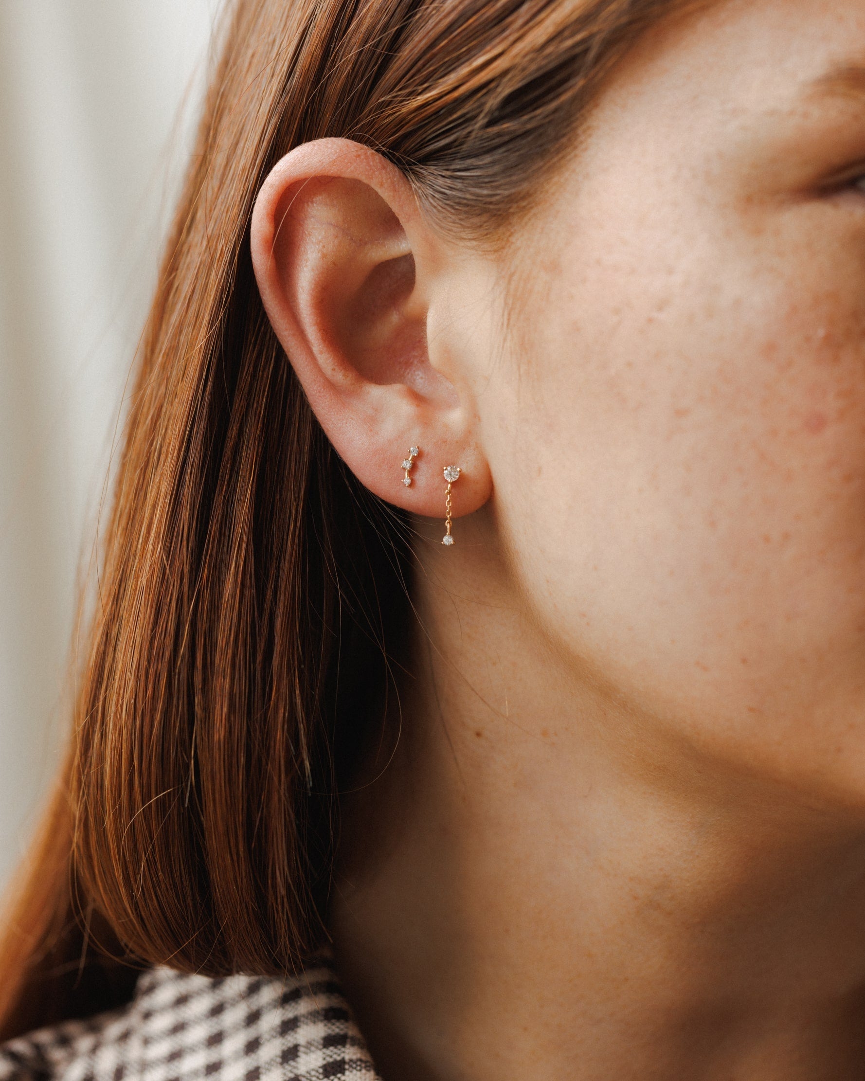 Astra Diamond Bar Studs