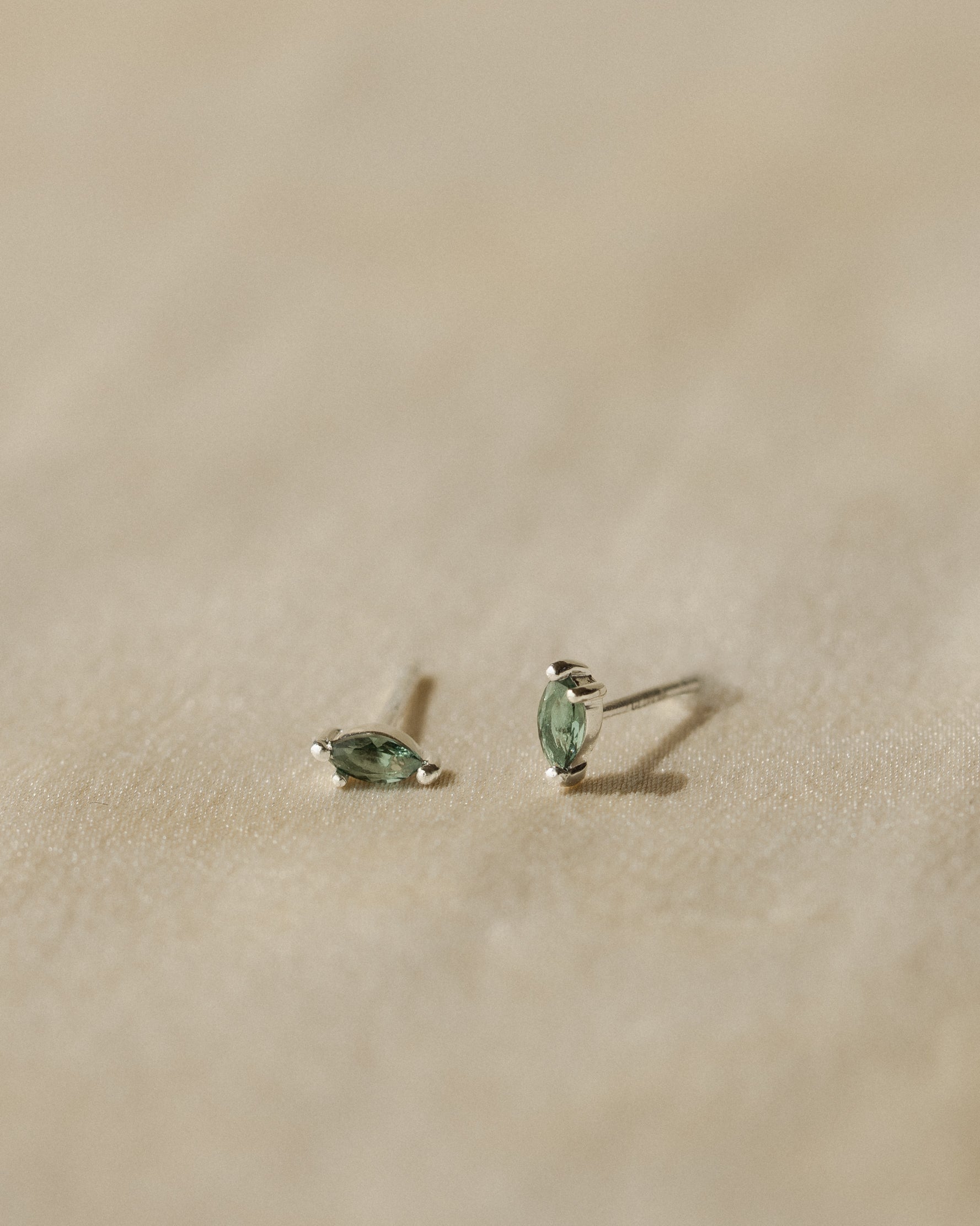 Forest Emerald Leaflet Studs