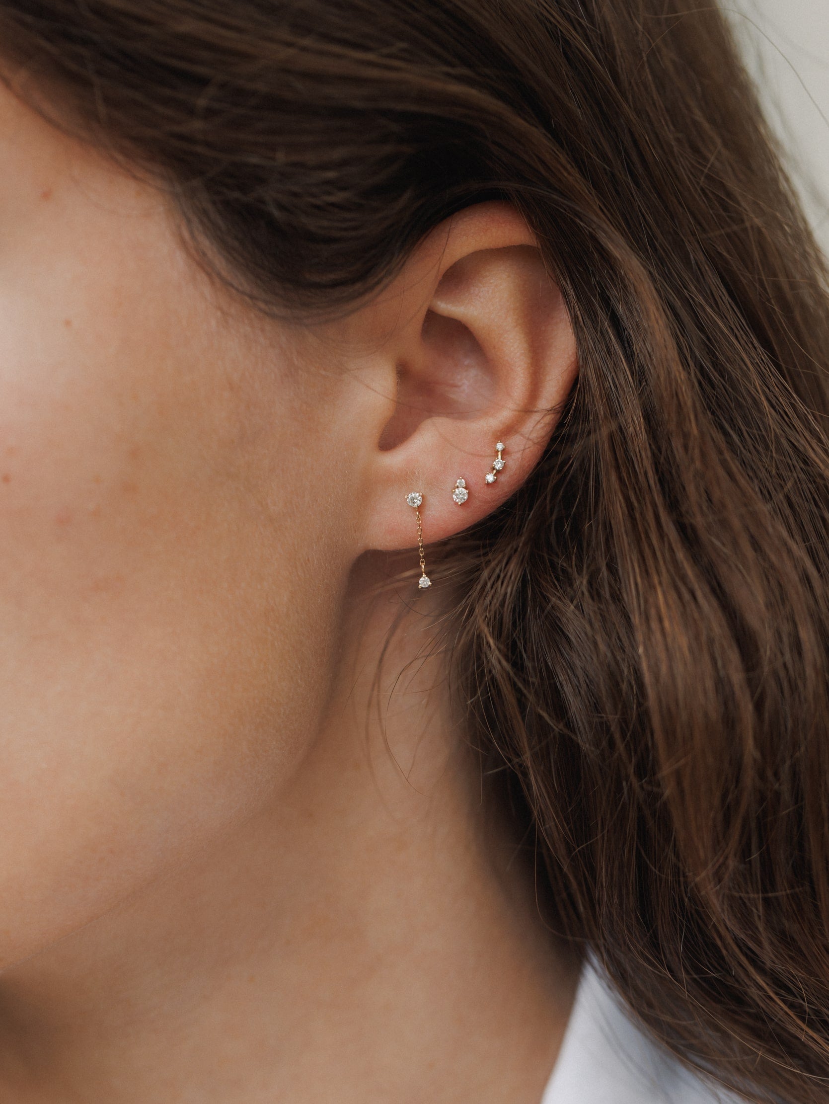 Astra Diamond Bar Studs