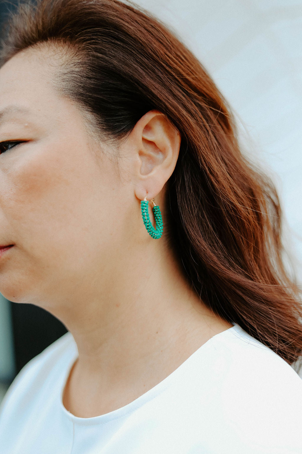 Amanecer Jacaranda Hoop Earrings