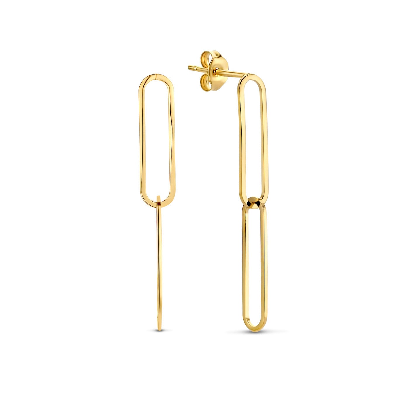 Aidee Odile 14 karat gold drop earrings with chains