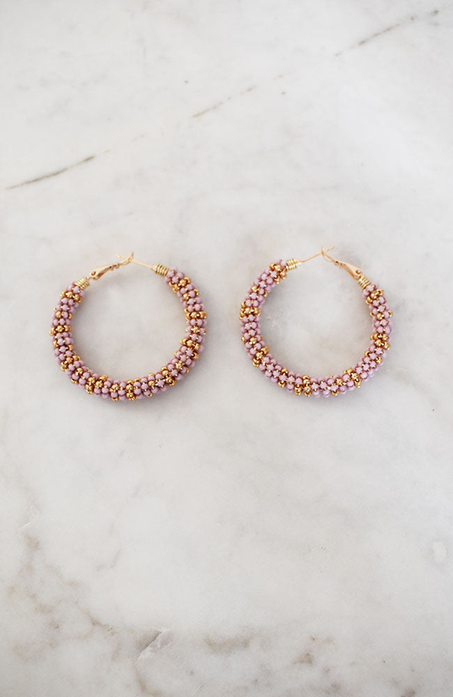 Amanecer Jacaranda Hoop Earrings