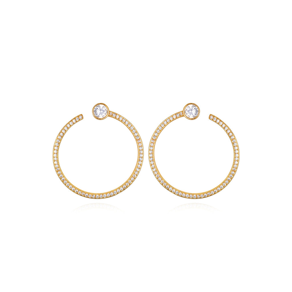 Stardust Pavé  Hoop Earrings