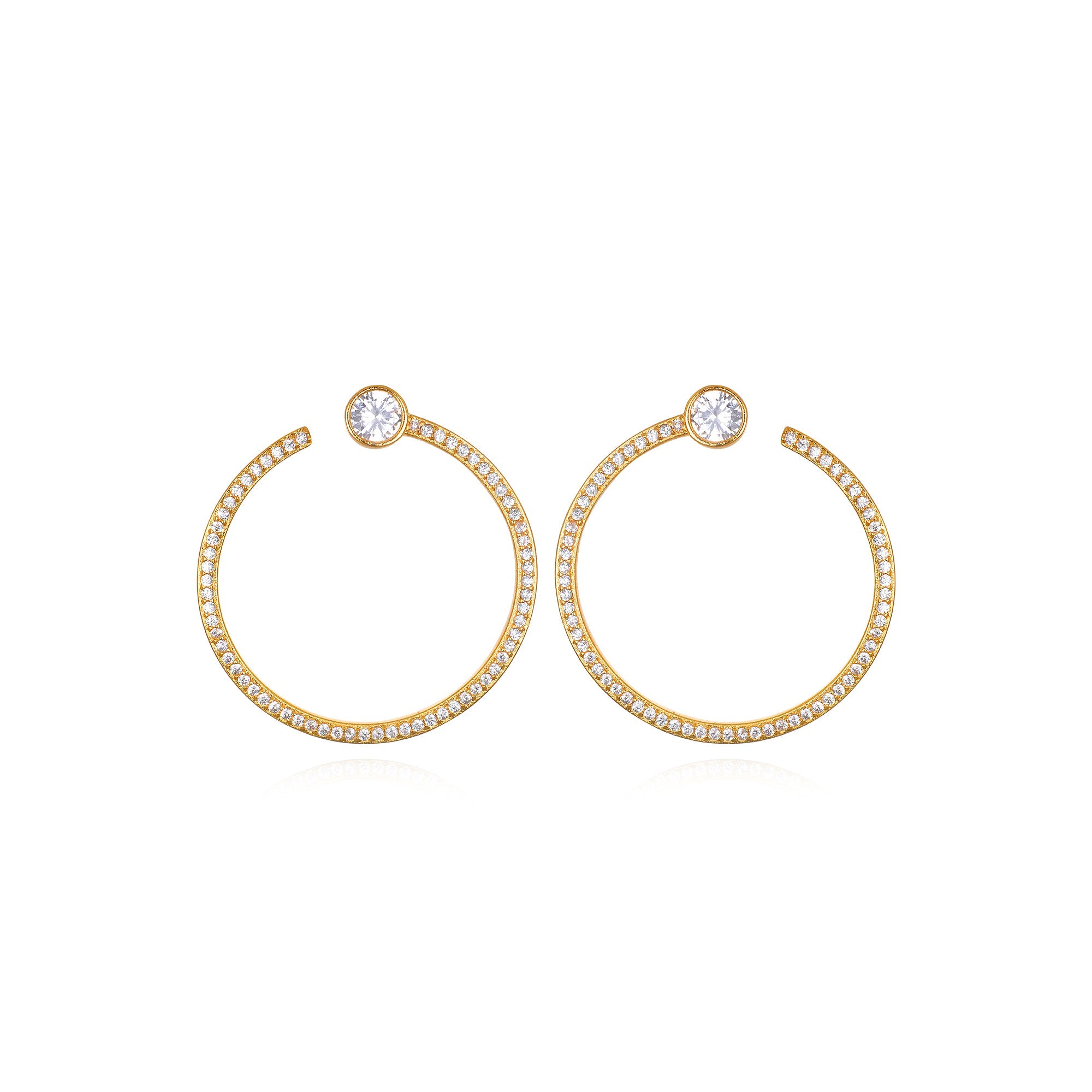 Stardust Pavé  Hoop Earrings