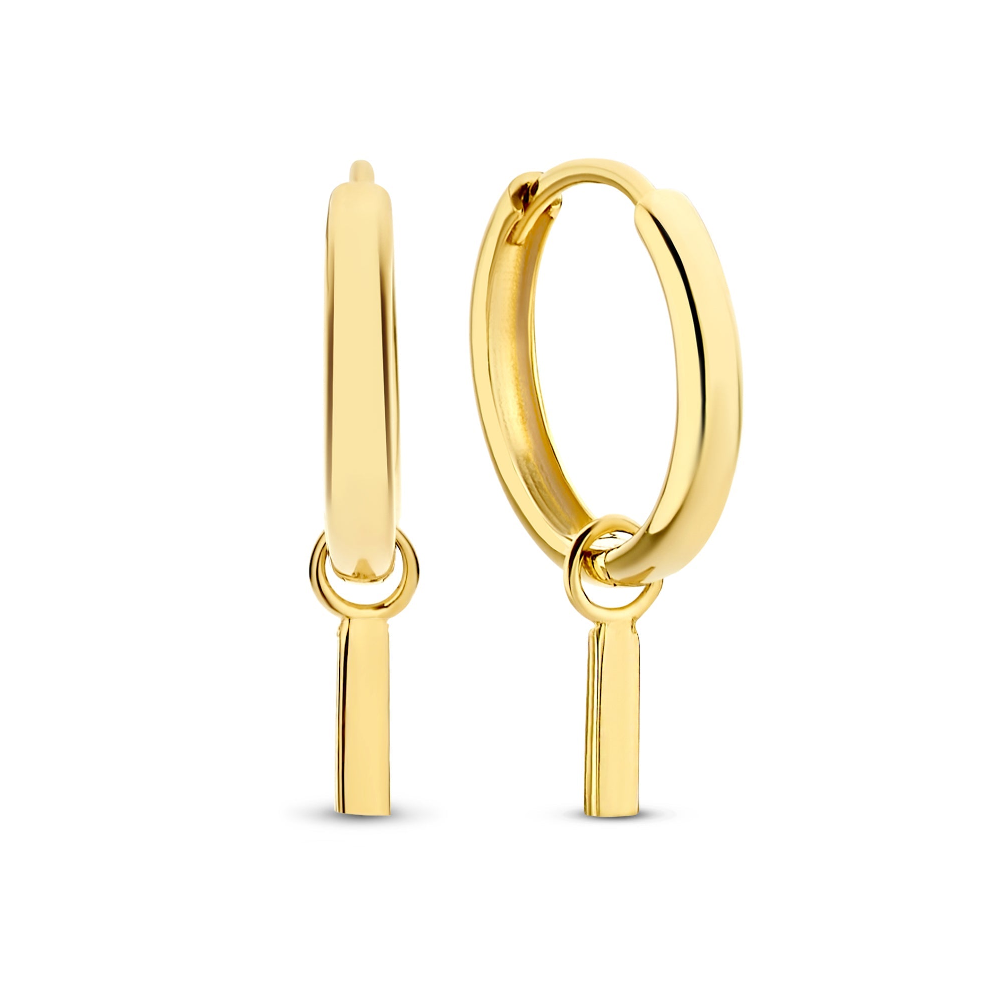 Monceau Josephine 14 karat gold hoop earrings with rod