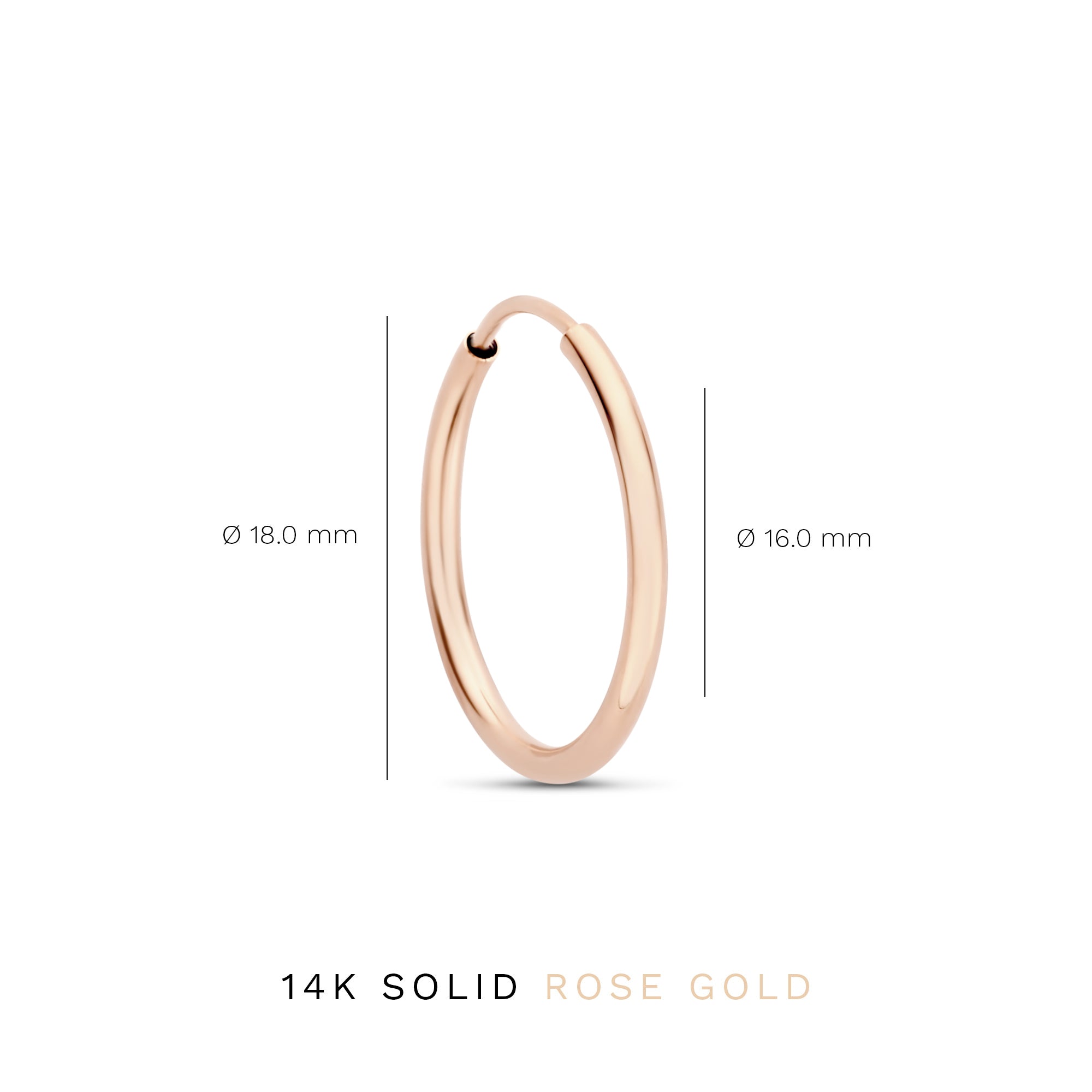 Cadeau d'Isabel 14 karat rose gold earring set