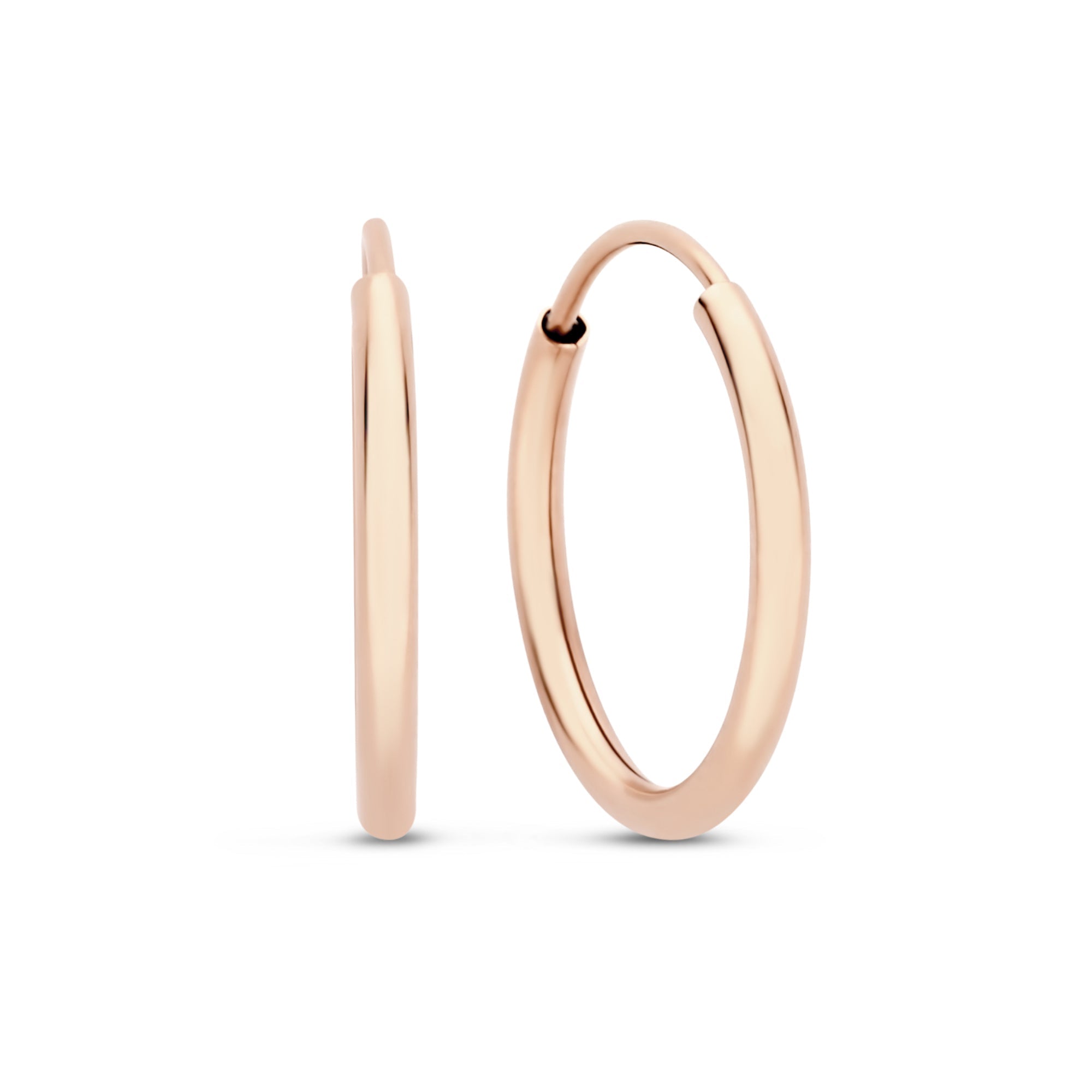 La Concorde Cerise 14 karat rose gold hoop earrings (16 mm)