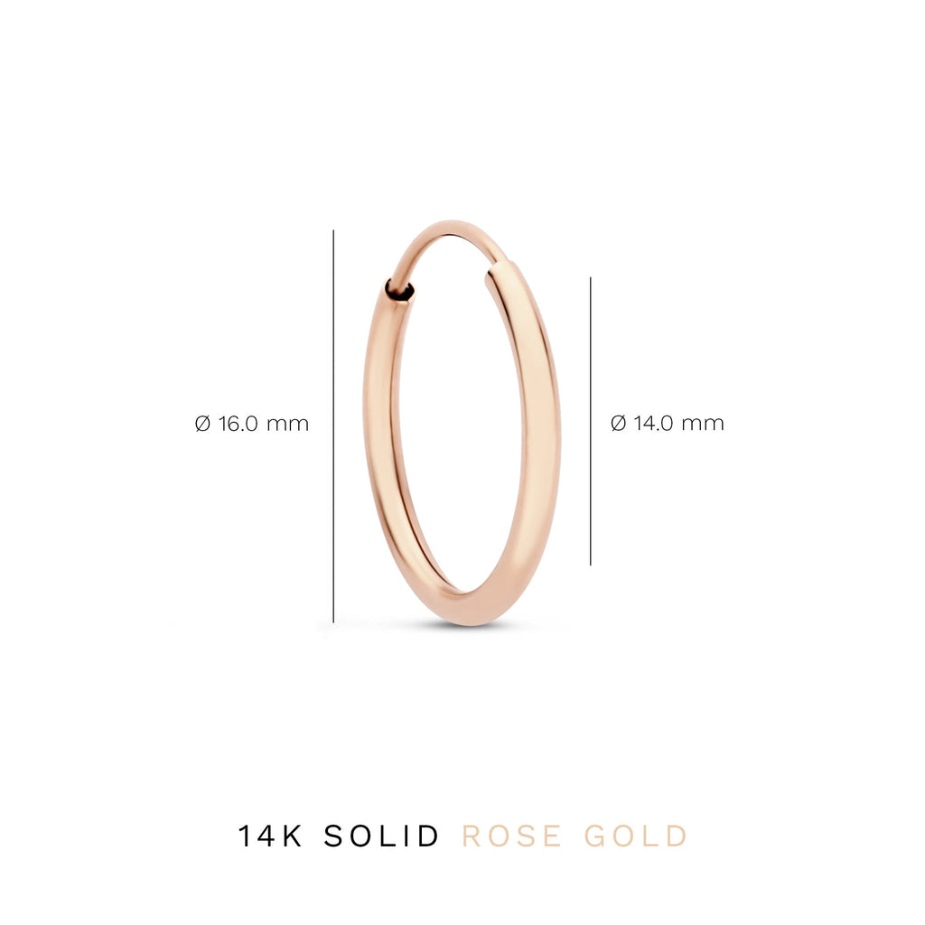 La Concorde Cerise 14 karat rose gold hoop earrings (16 mm)