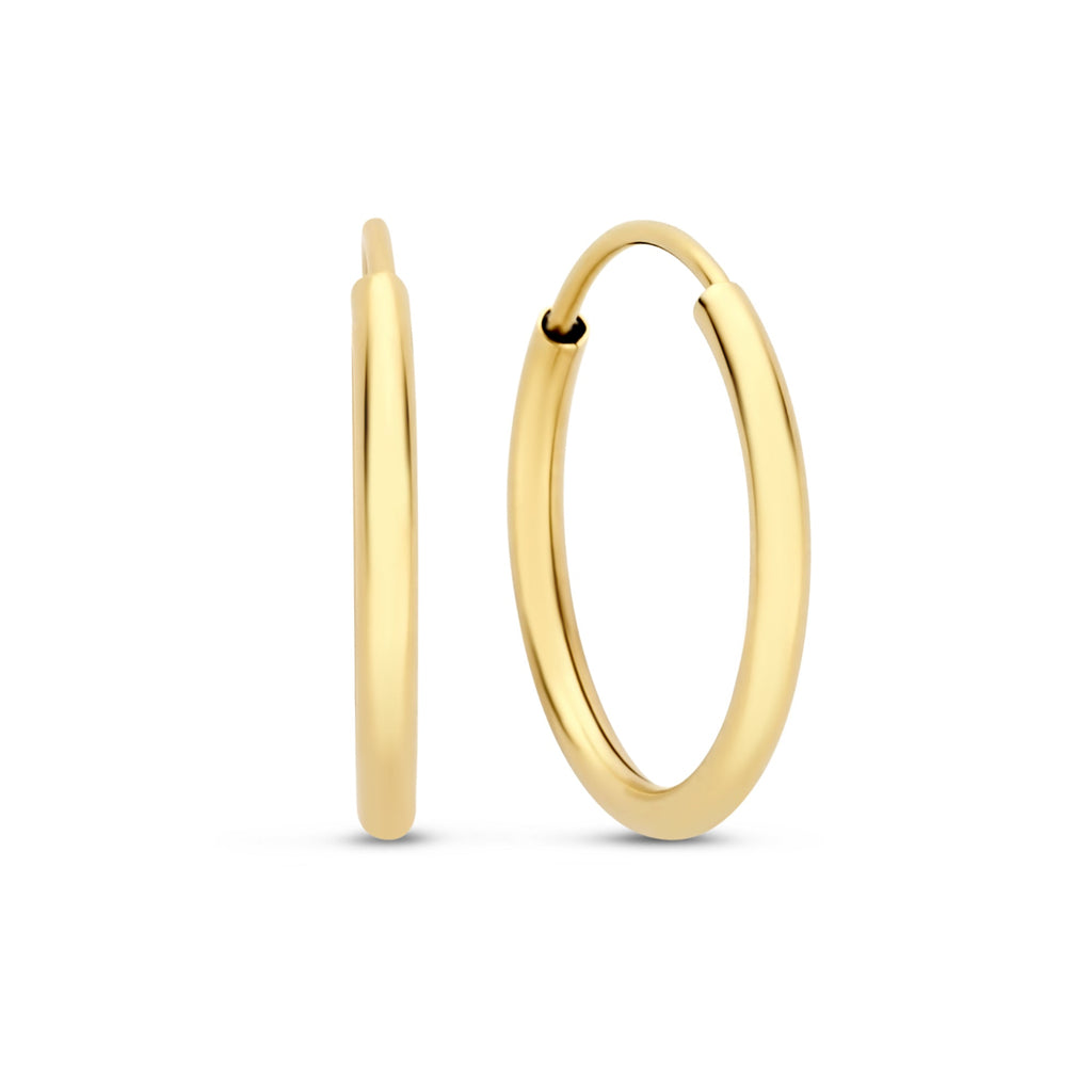 Le Marais Cerise 14 karat gold hoop earrings (16 mm)