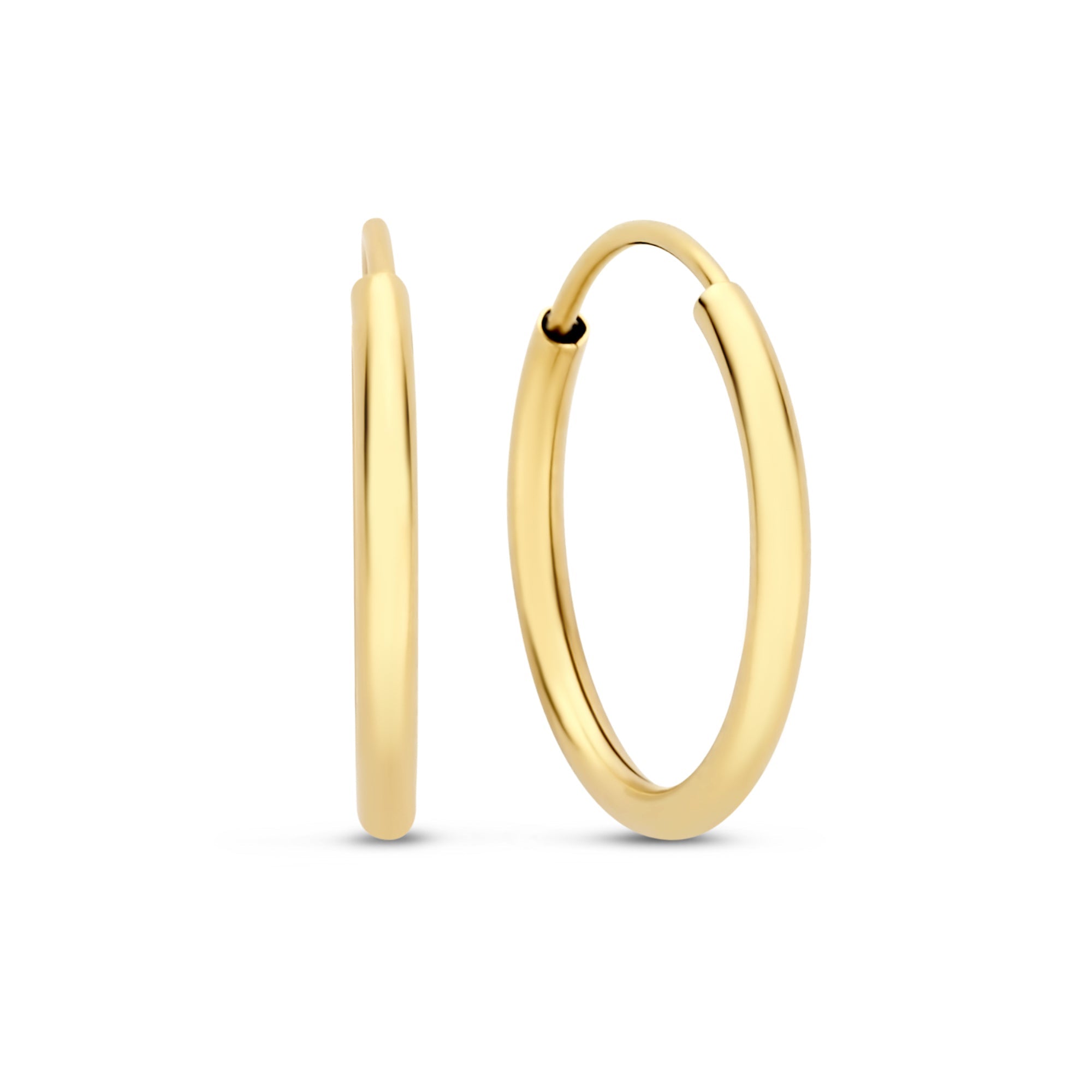 Le Marais Cerise 14 karat gold hoop earrings (16 mm)