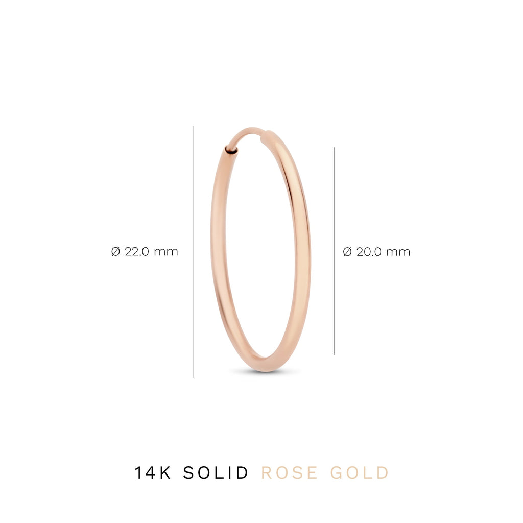 La Concorde Cerise 14 karat rose gold hoop earrings (22 mm)