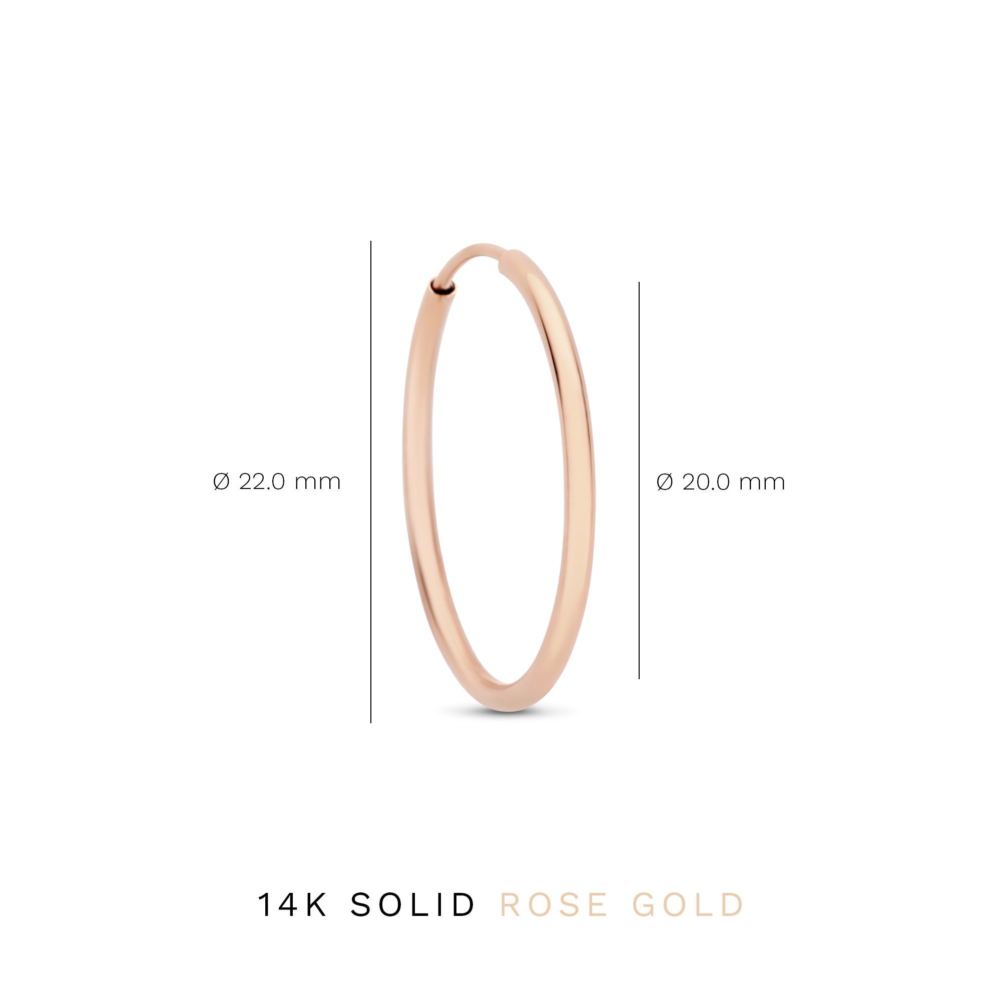 Cadeau d'Isabel 14 karat rose gold earring set