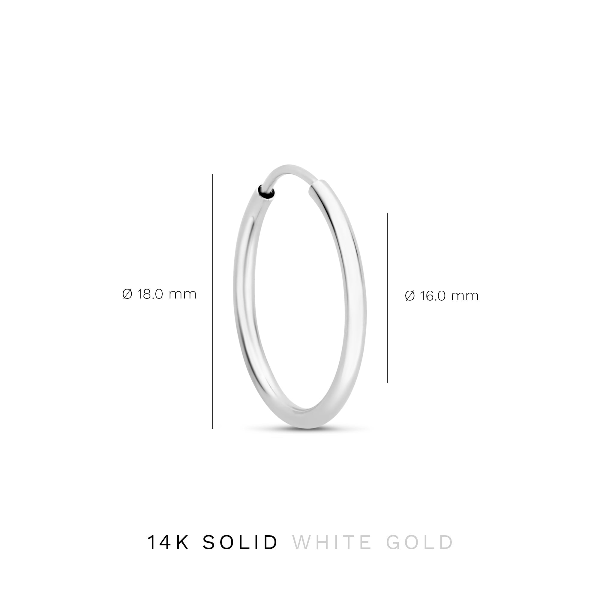 Cadeau d'Isabel 14 karat white gold earring set
