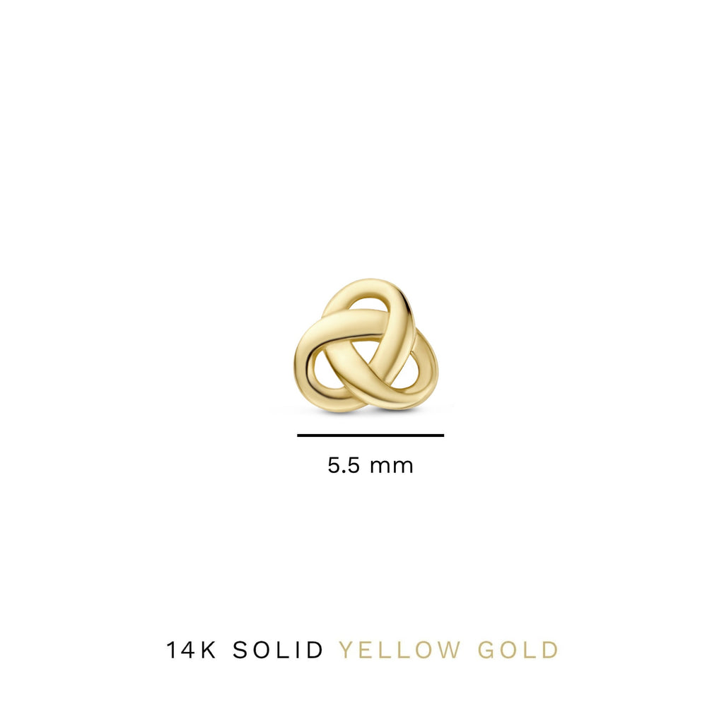 Rivoli Méline 14 karat gold ear studs with knot