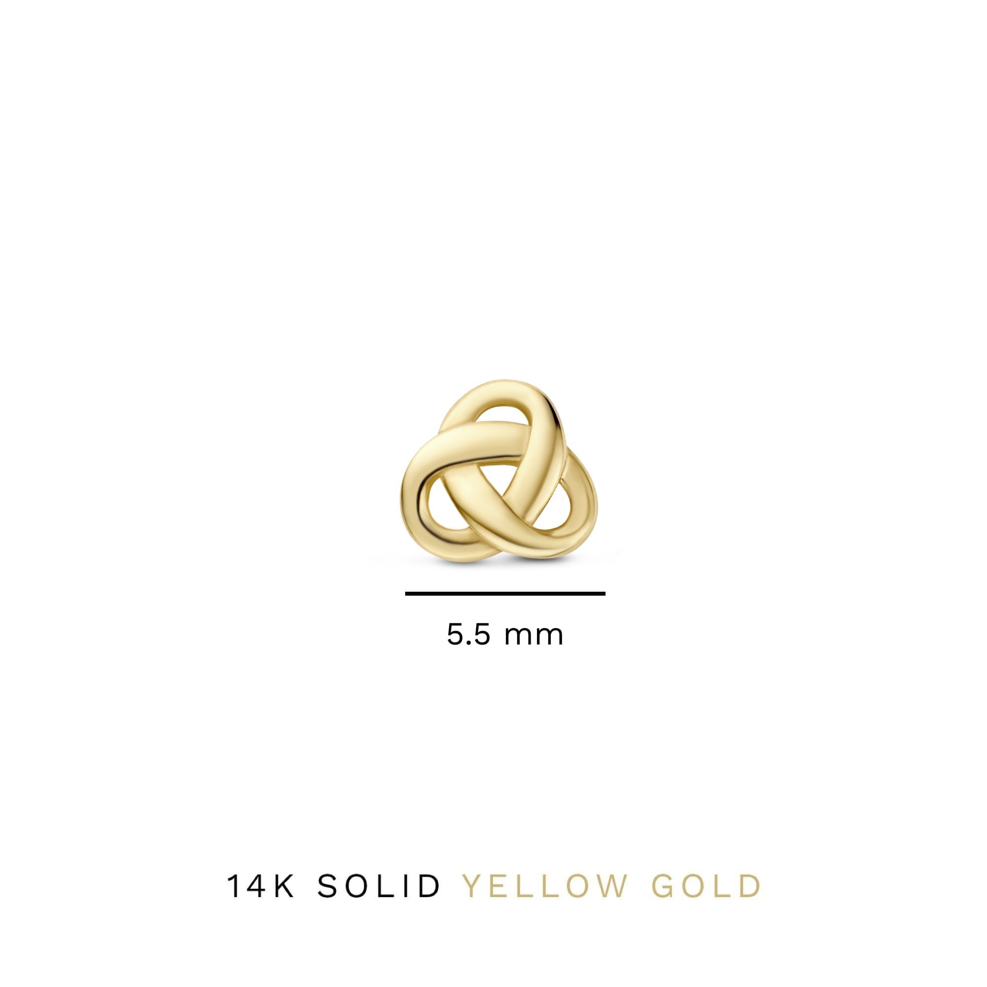 Rivoli Méline 14 karat gold ear studs with knot