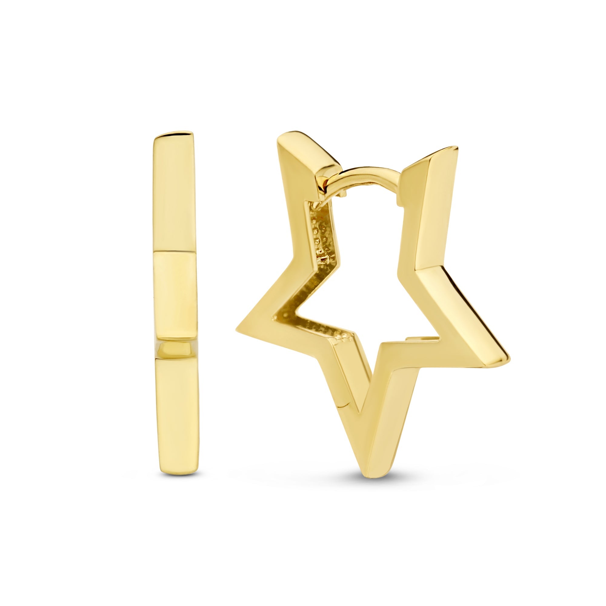 Monceau Juene 14 karat gold star earrings