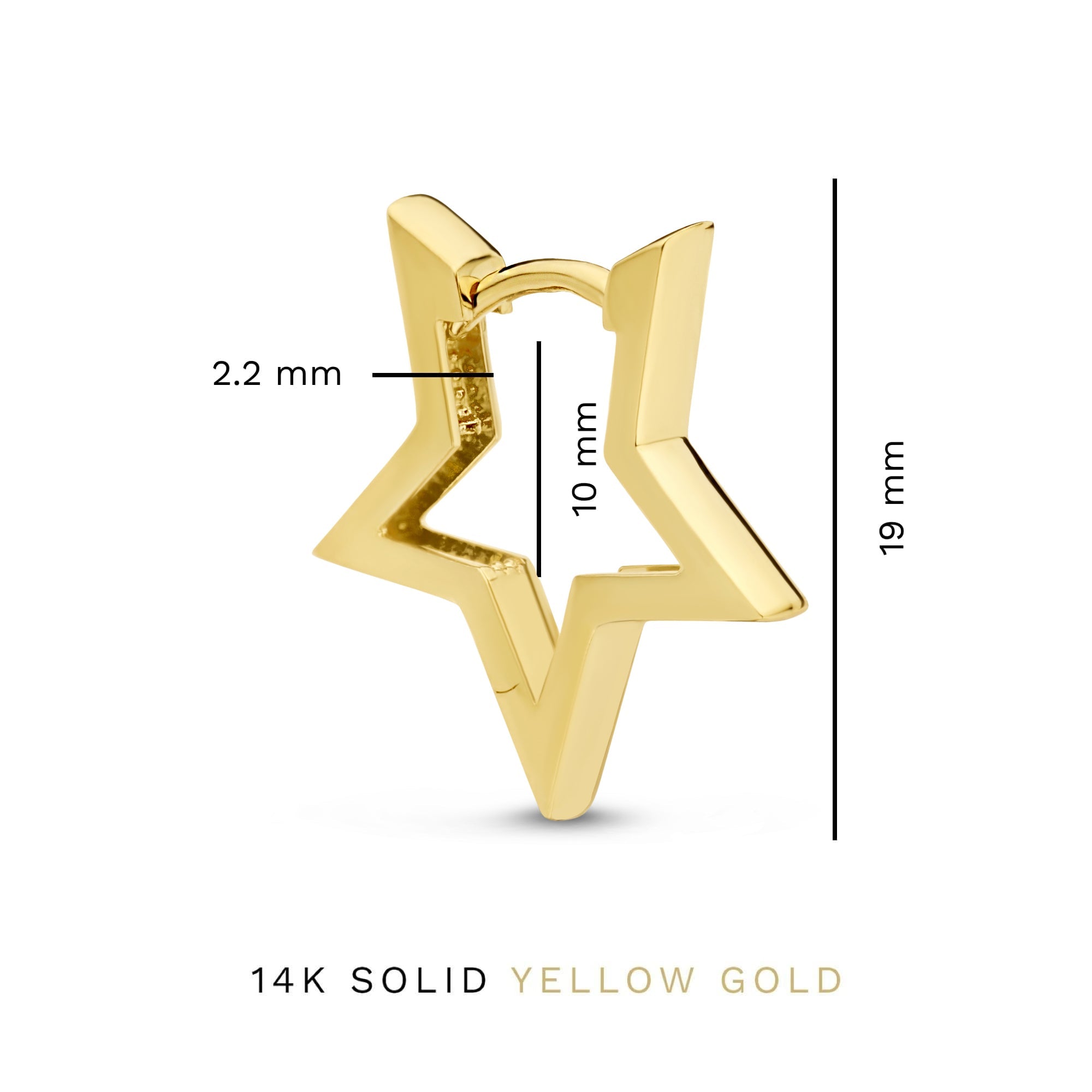 Monceau Juene 14 karat gold star earrings