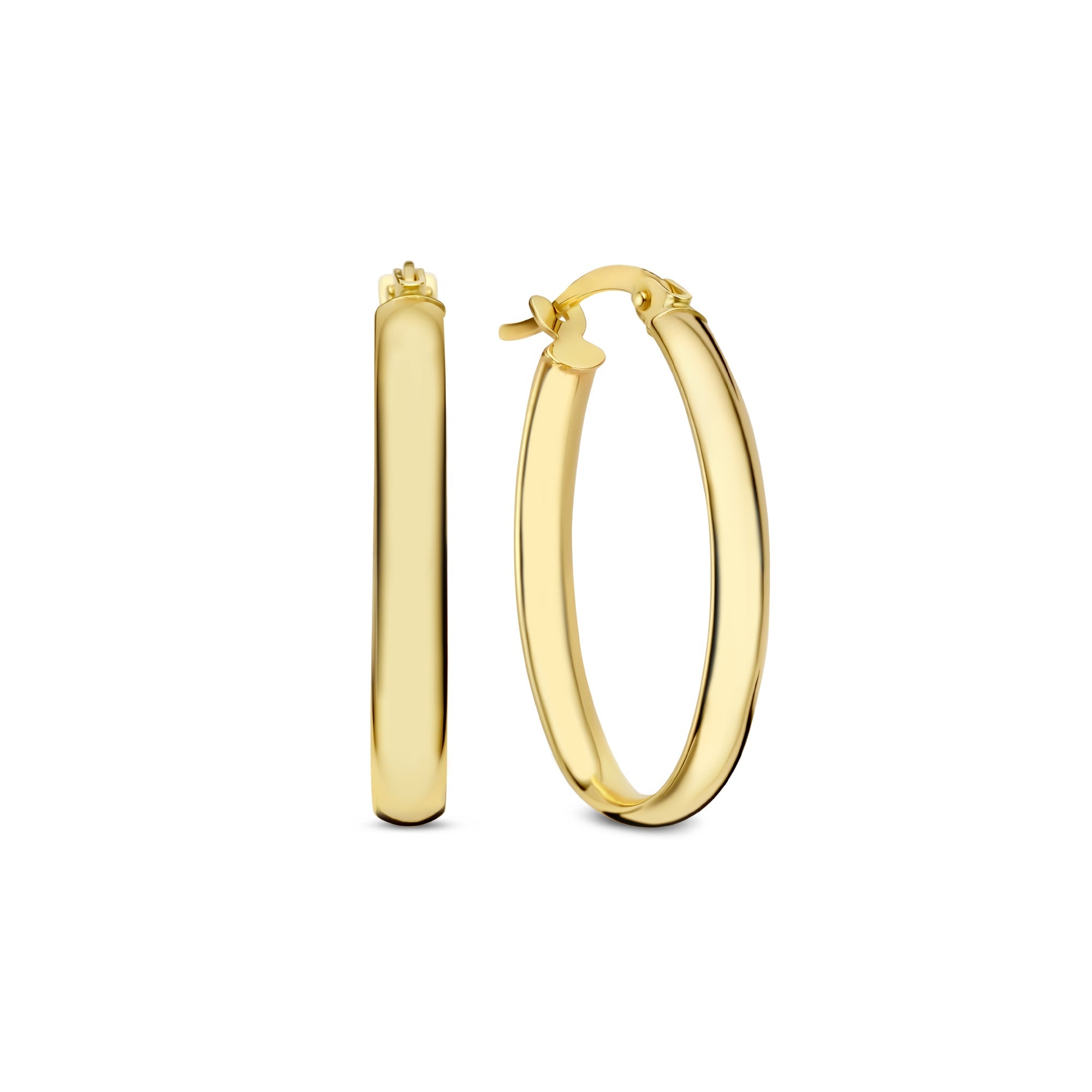 Rivoli Flori 14 karat gold hoop earrings (24 mm)