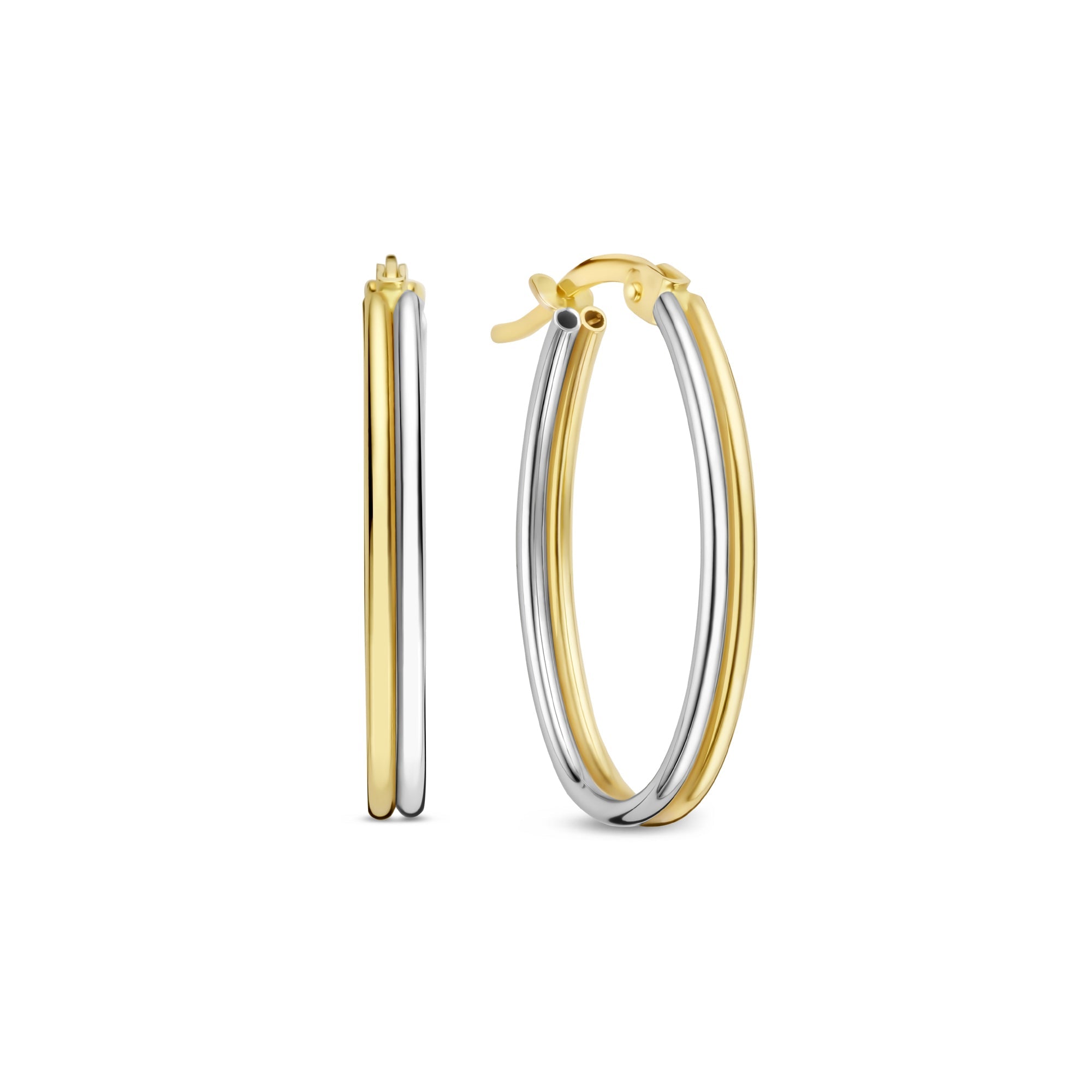 Rivoli Flori 14 karat gold hoop earrings (24 mm)
