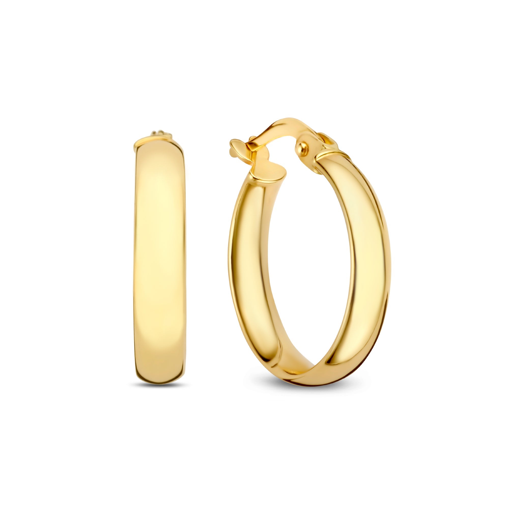 Rivoli Estrella 14 karat gold hoop earrings (17 mm)