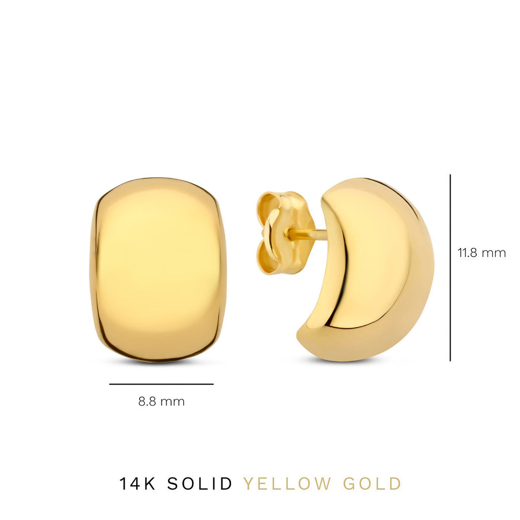 Rivoli Morgane 14 karat gold half hoop earrings