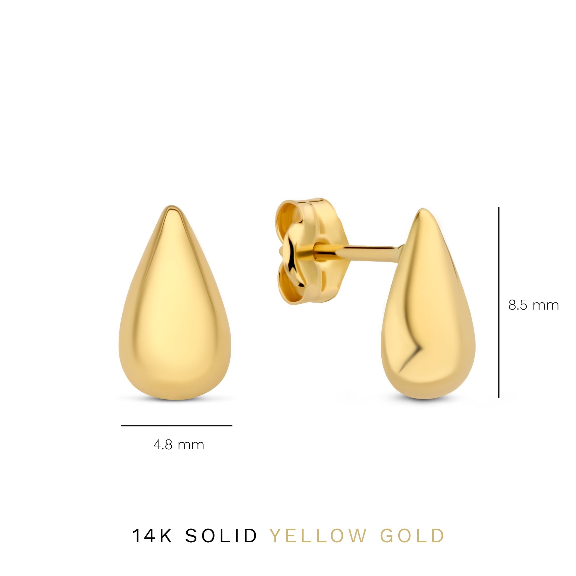 Monceau Séraphine 14 karat gold teardrop ear studs