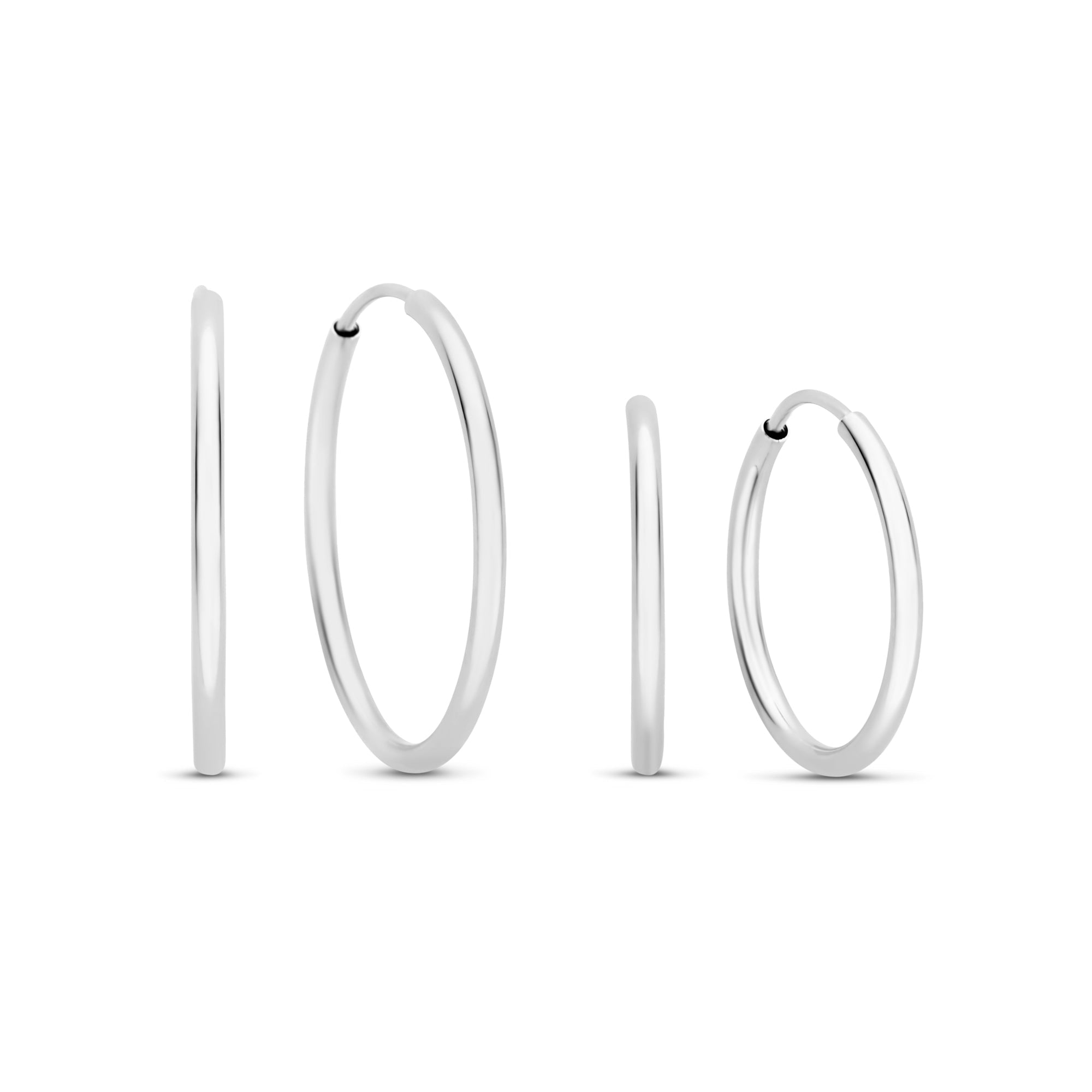 Cadeau d'Isabel 14 karat white gold earring set
