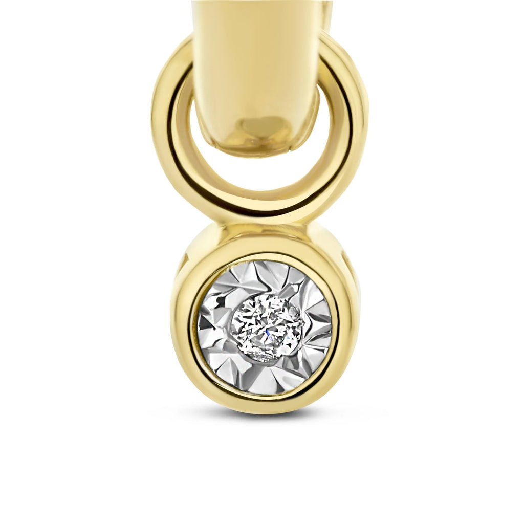 De la Paix Inaya 14 karat gold hoop earrings with diamond 0.02 carat