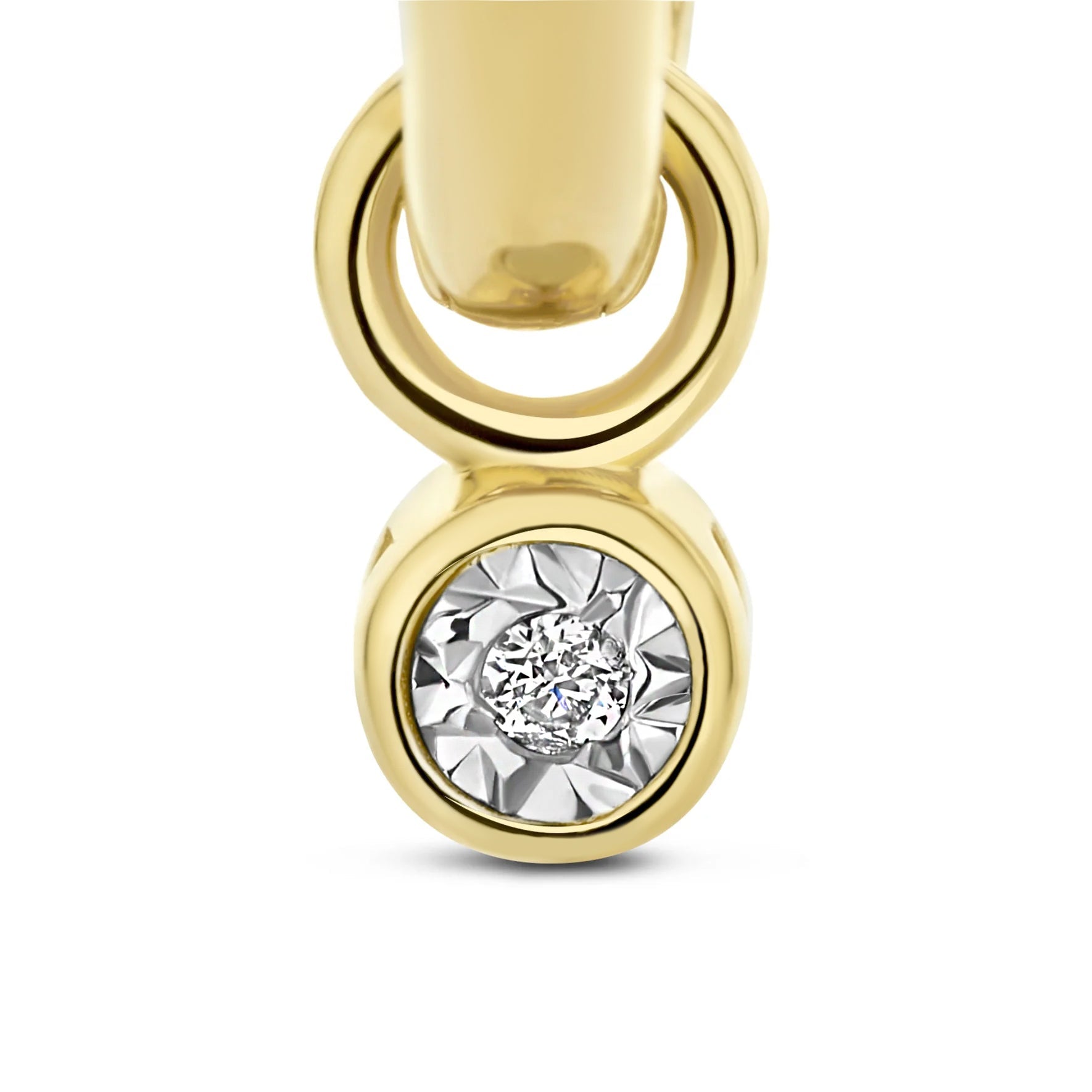 De la Paix Inaya 14 karat gold hoop earrings with diamond 0.02 carat