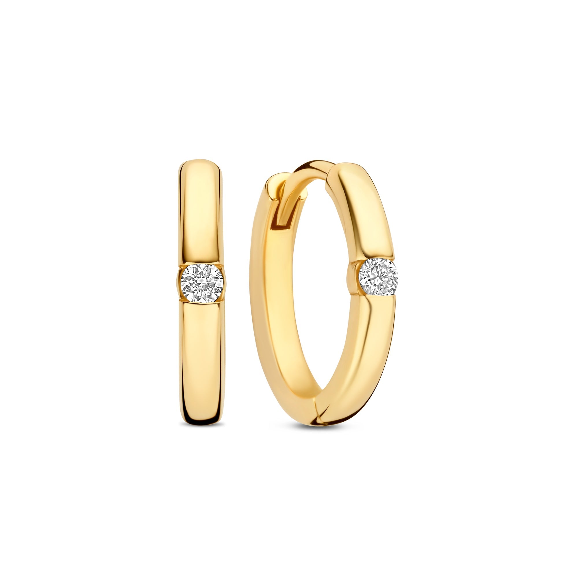 De la Paix Mia 14 karat gold Earrings with diamond 0.06 carat