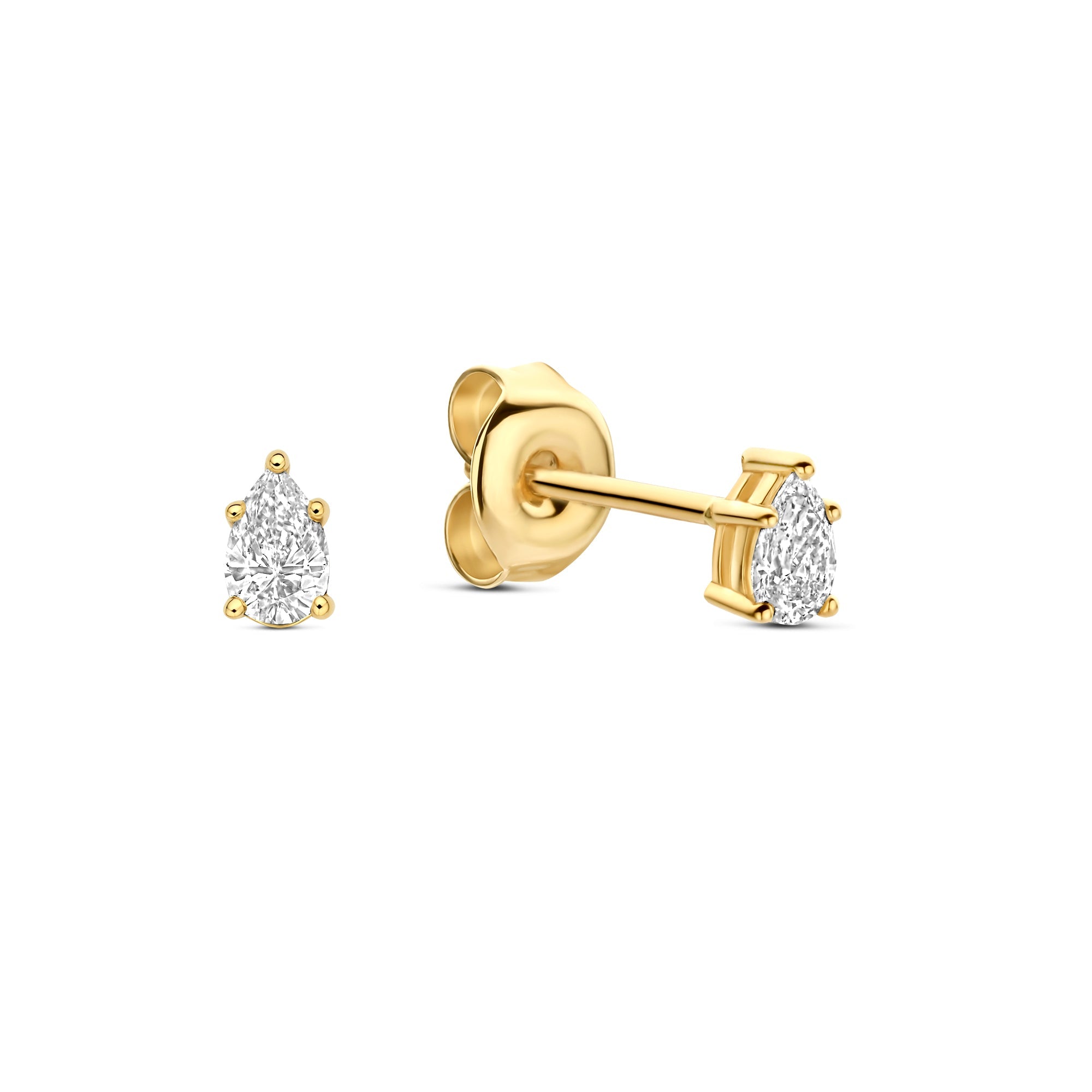De la Paix Eloise 14 karat gold ear stud with diamond 0.2 carat