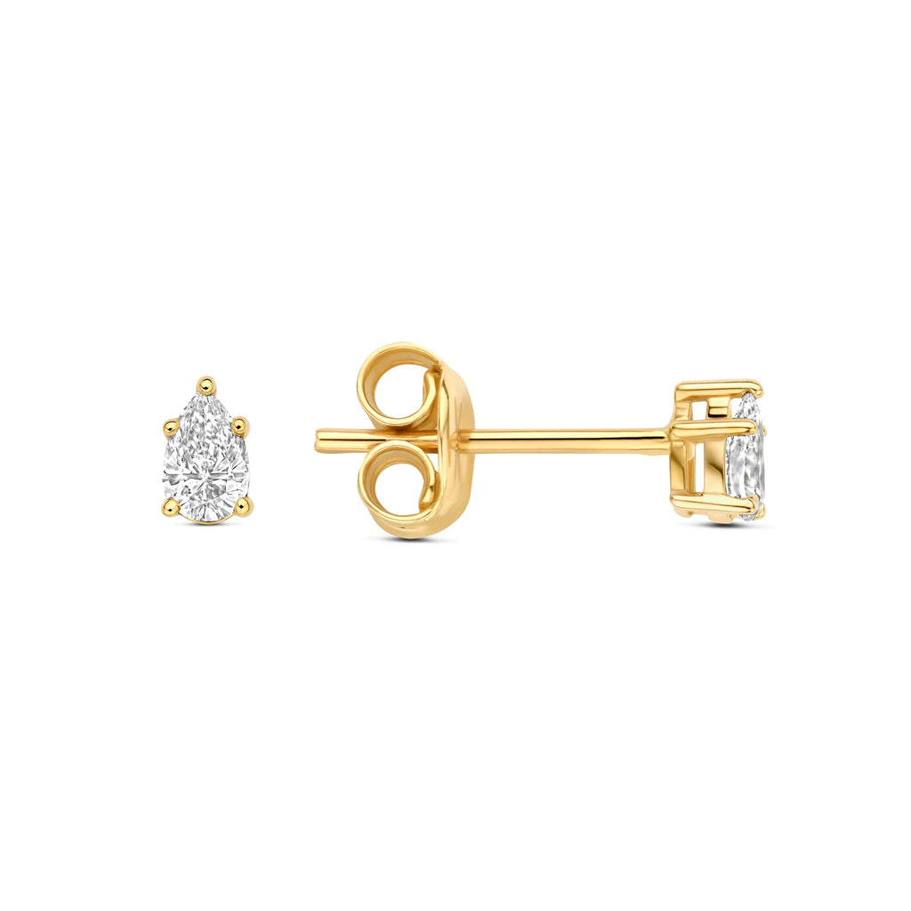 De la Paix Eloise 14 karat gold ear stud with diamond 0.2 carat