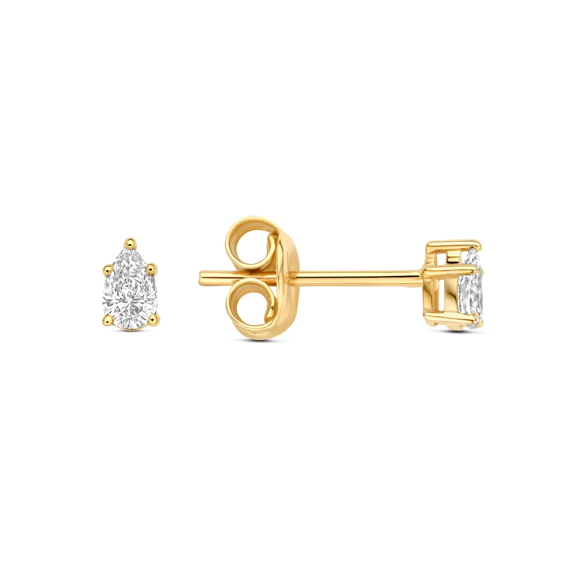 De la Paix Eloise 14 karat gold ear stud with diamond 0.2 carat