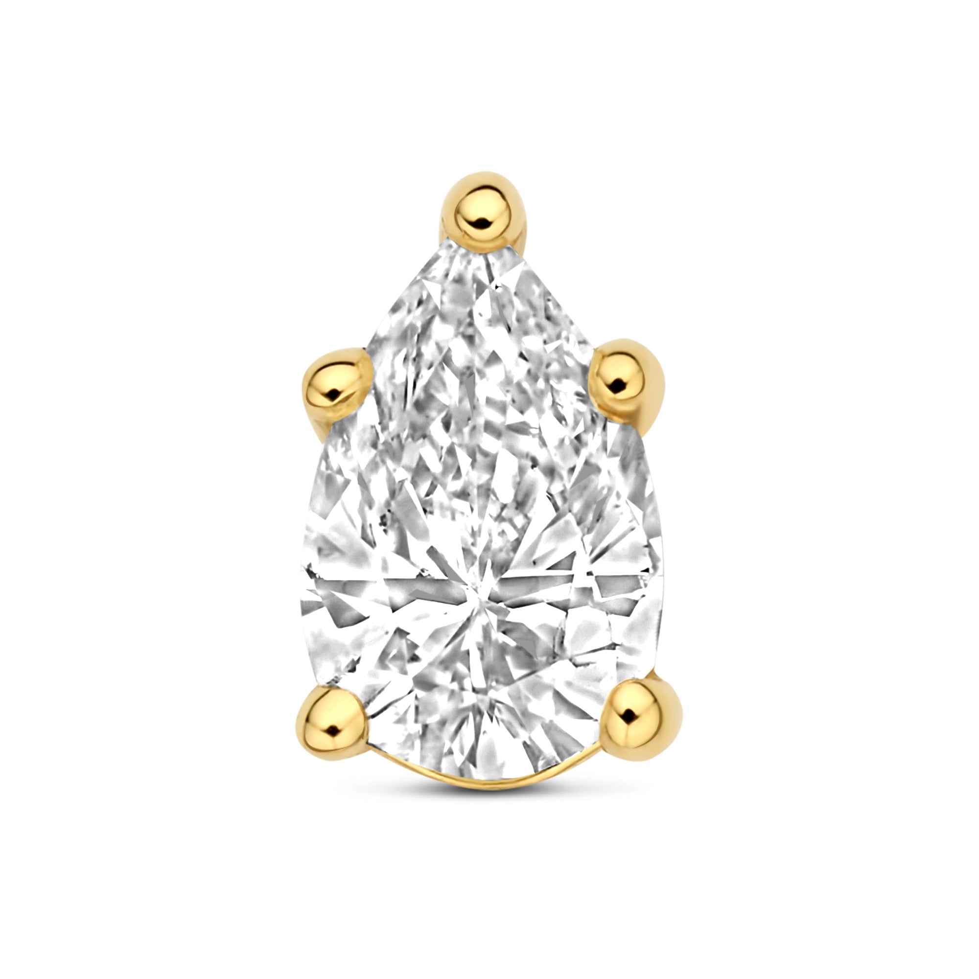 De la Paix Eloise 14 karat gold ear stud with diamond 0.2 carat