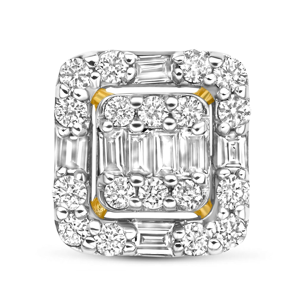 De la Paix Elena 14 karat gold stud ear studs with diamond 0.25 carat