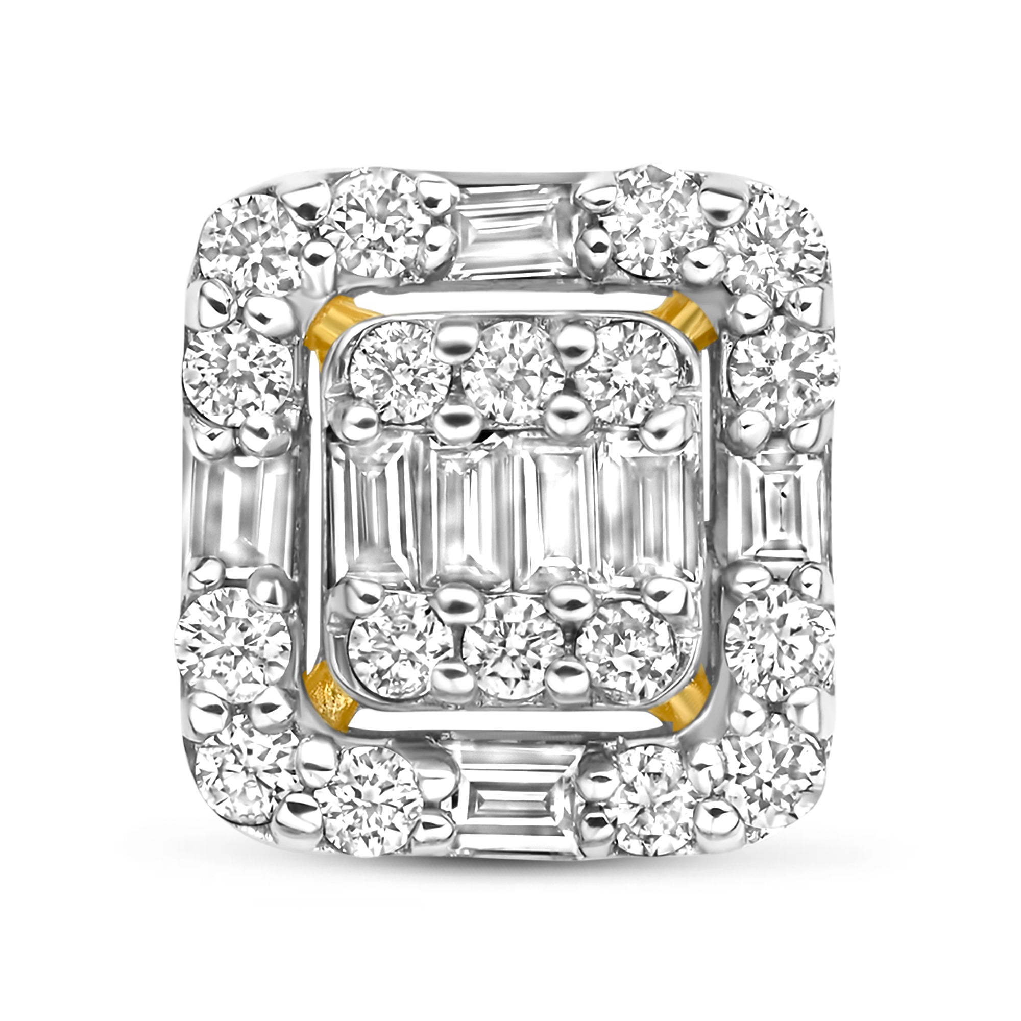 De la Paix Elena 14 karat gold stud ear studs with diamond 0.25 carat