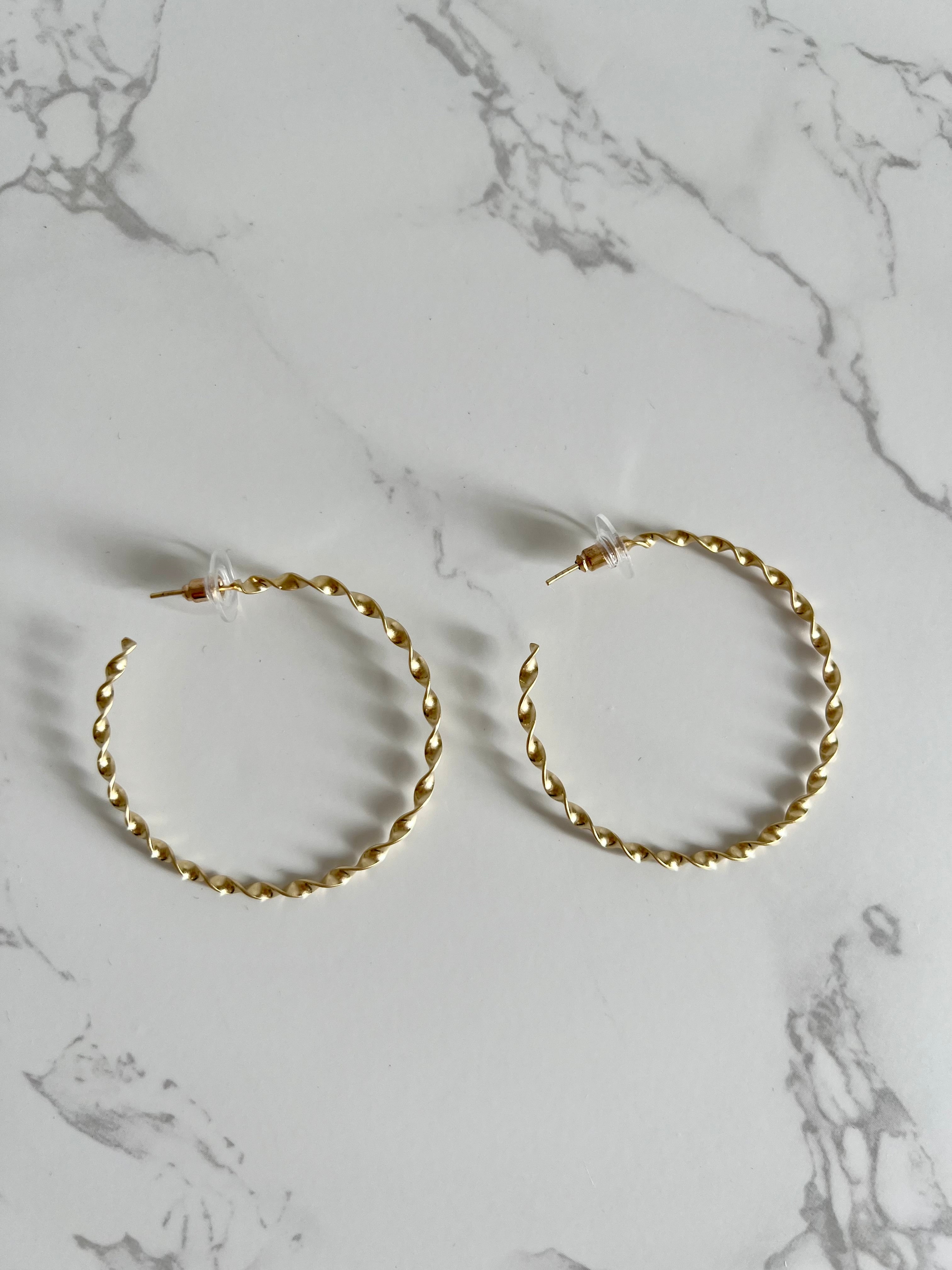 Coiled Hoop Earrings