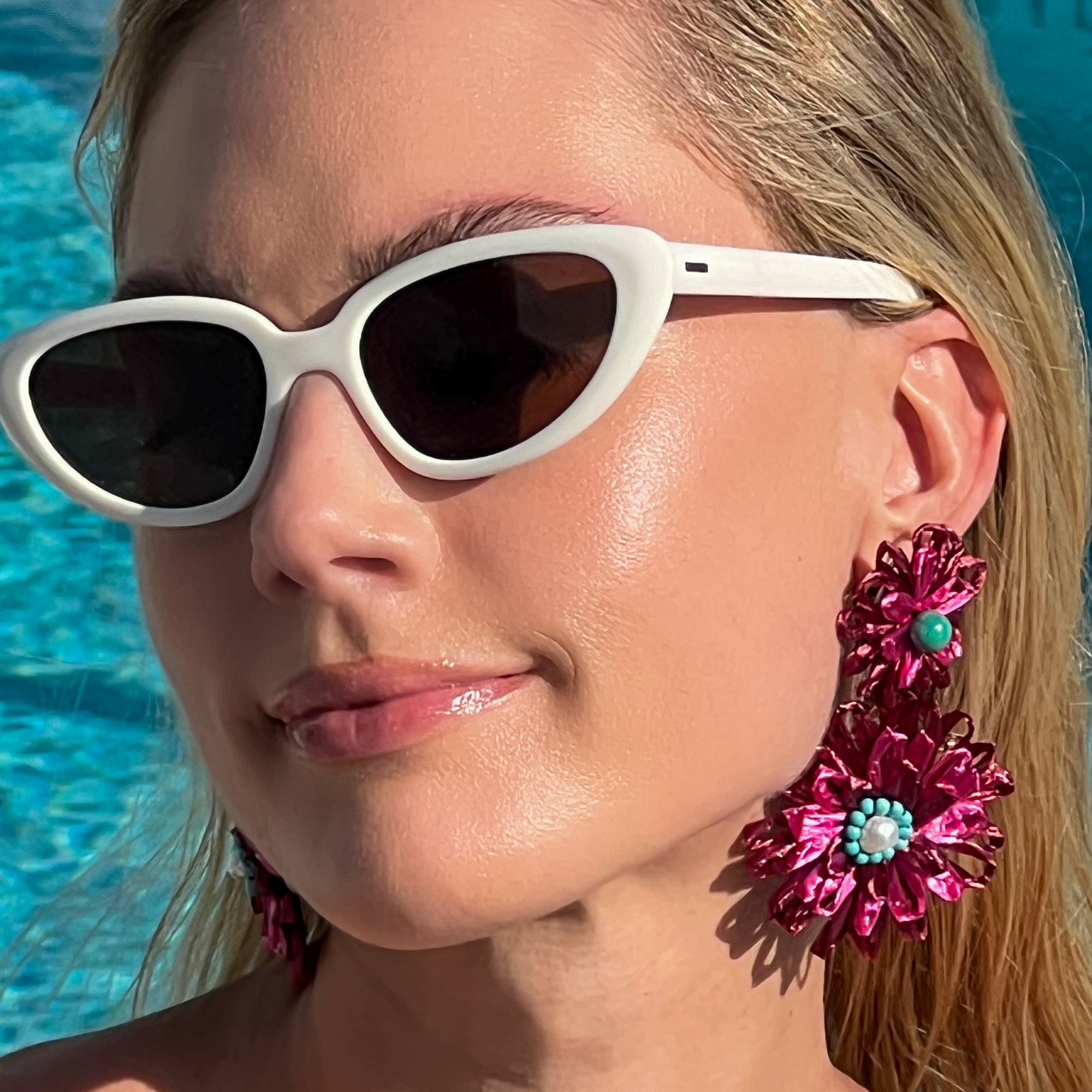 Bougainvillea Statement Earrings