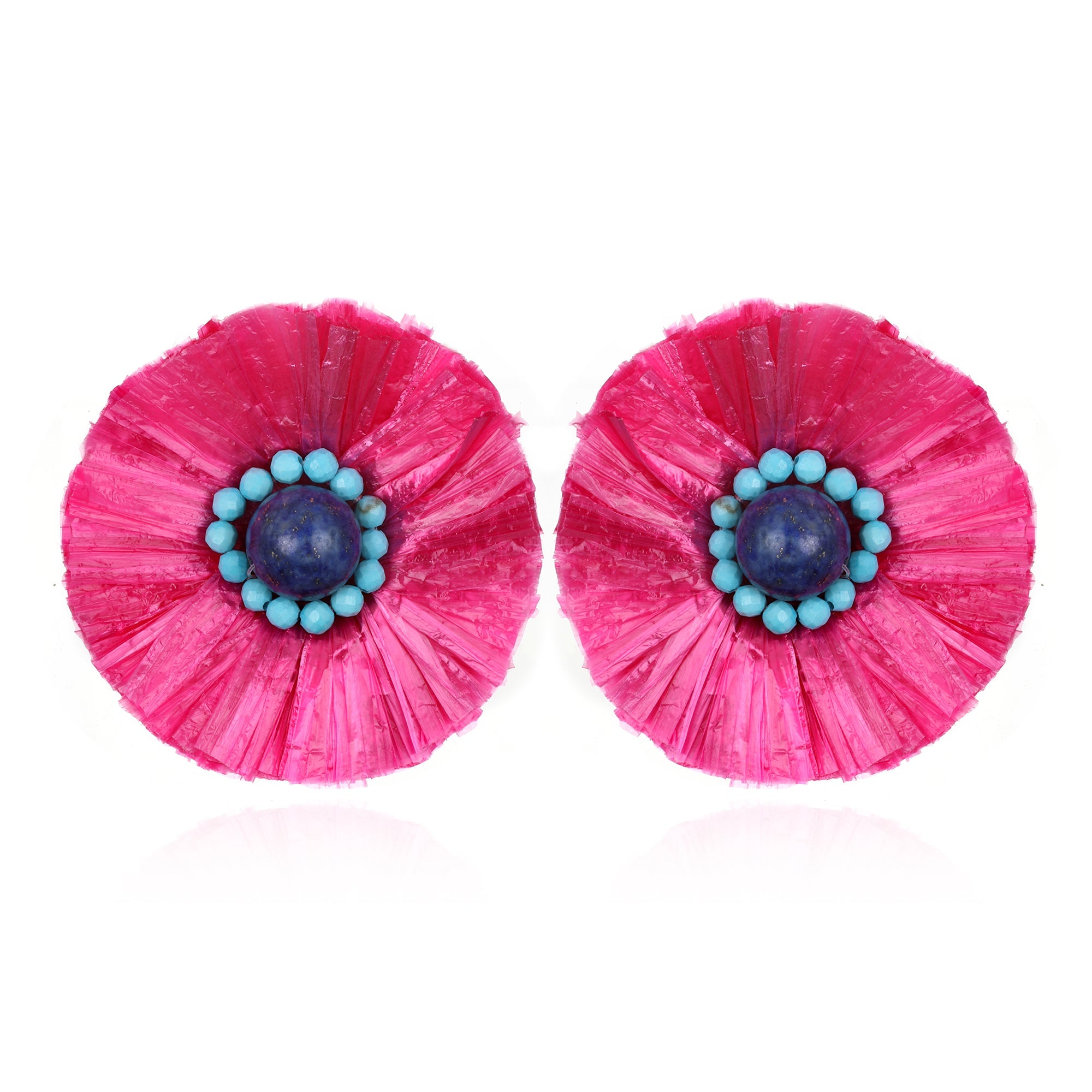 Bougainvillea Button Earrings