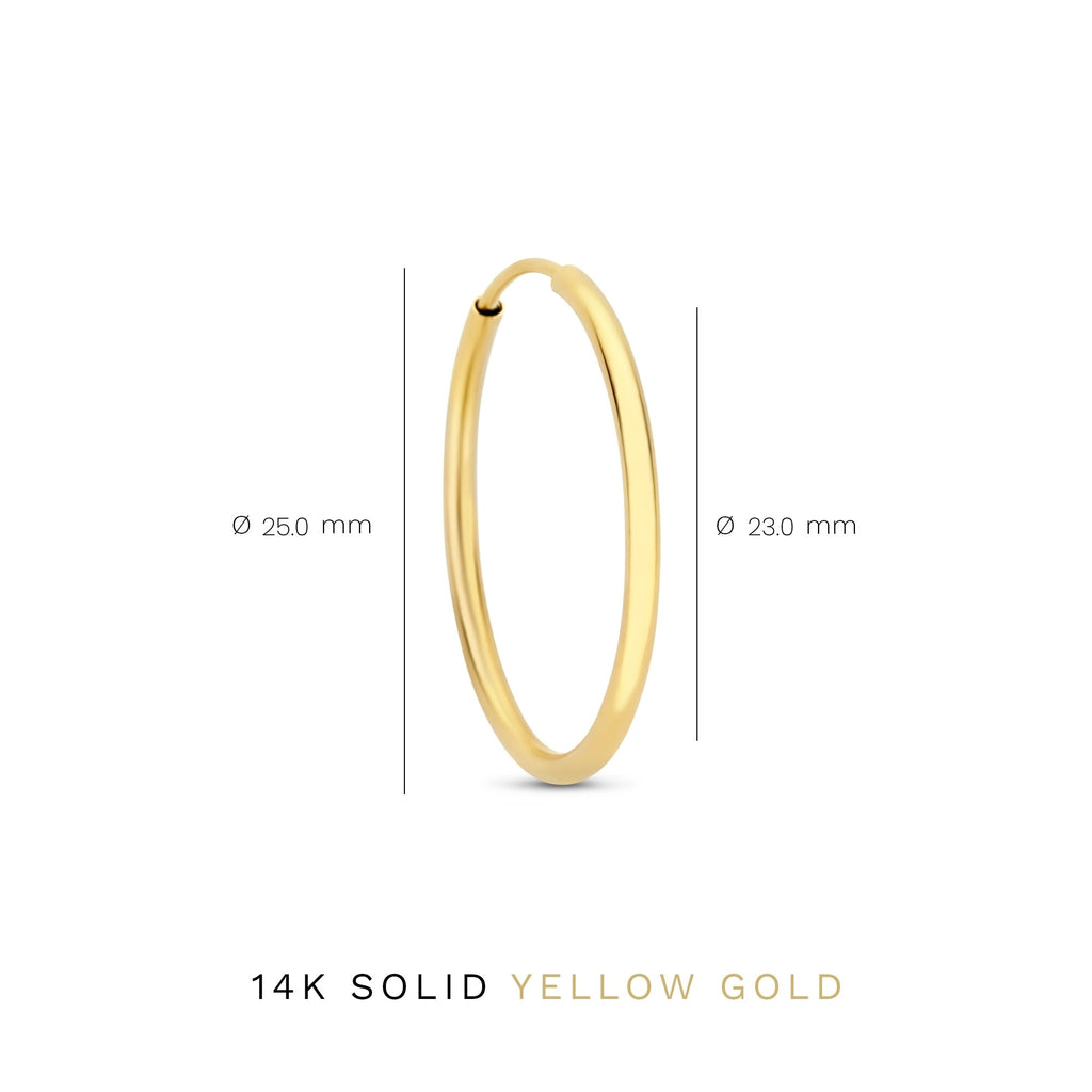 Le Marais Cerise 14 karat gold hoop earrings (25 mm)