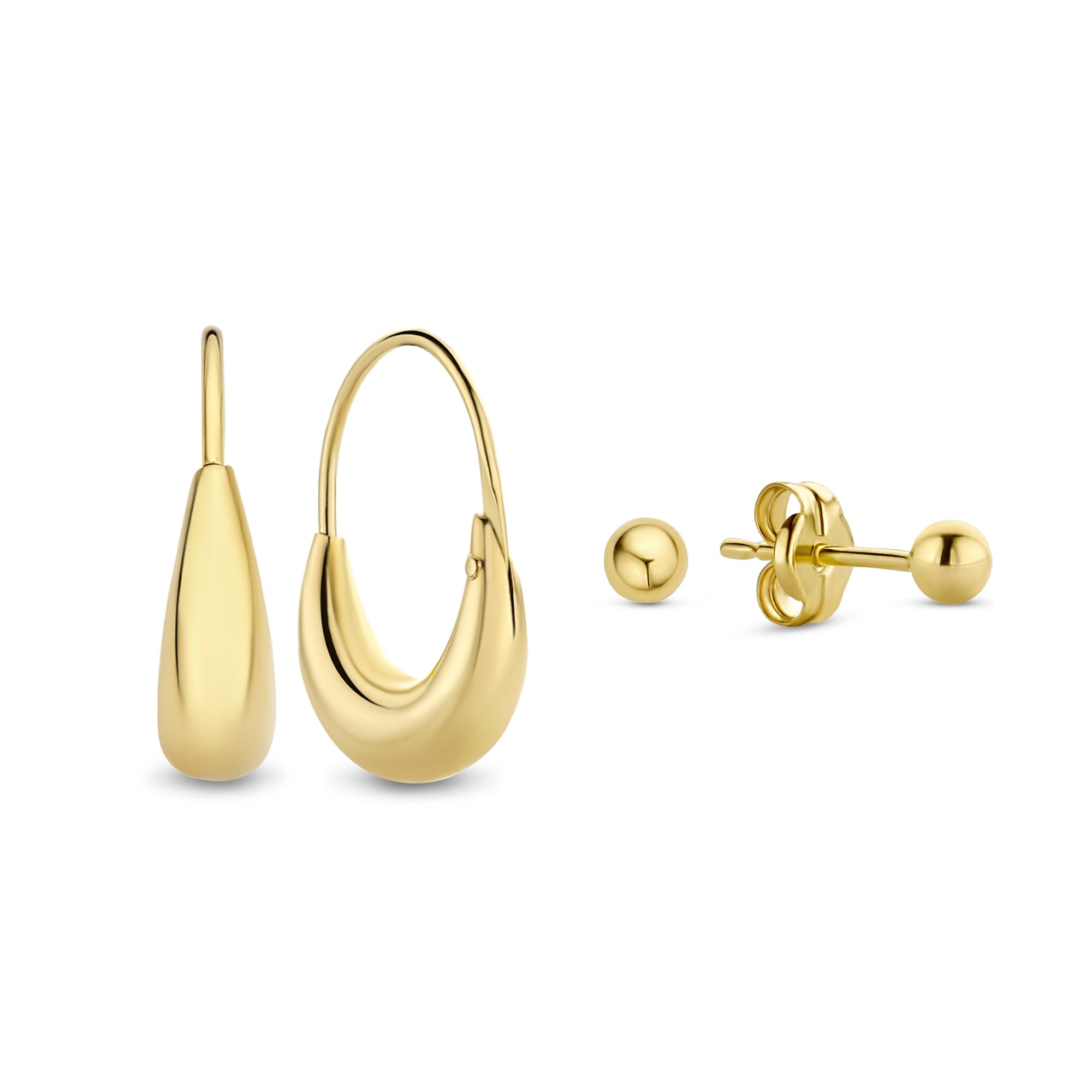 Cadeau d'Isabel 14 karat gold earring set