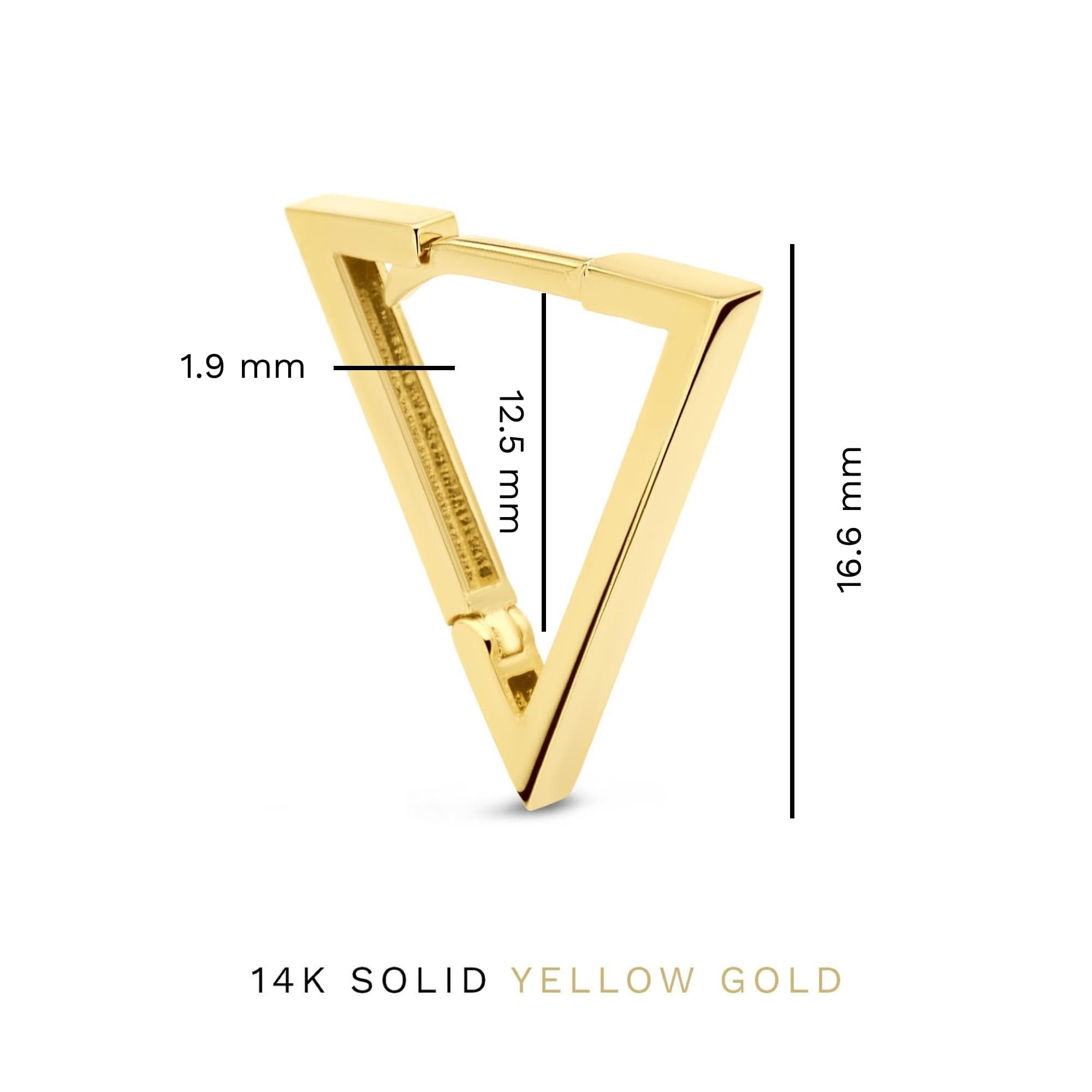 Monceau Jolie 14 karat gold triangle earrings